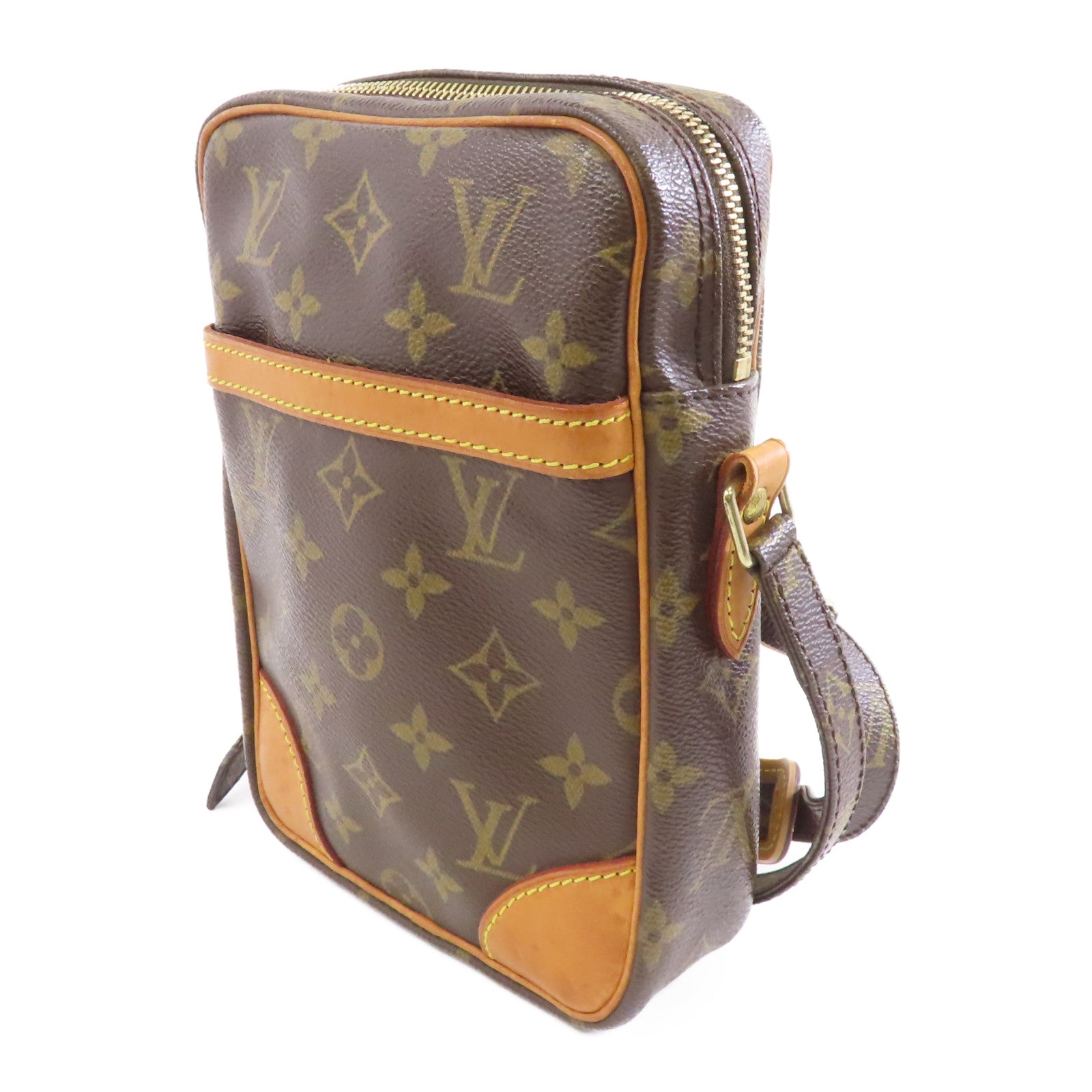 LOUIS VUITTON Monogram Danube金扣肩背袋啡色