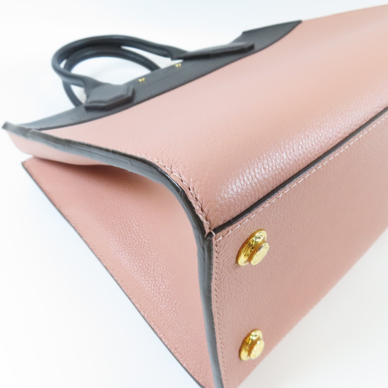 LOUIS VUITTON **【激減優惠】Taurillon City Steamer MM金扣手挽肩背兩用袋粉紅色/黑色