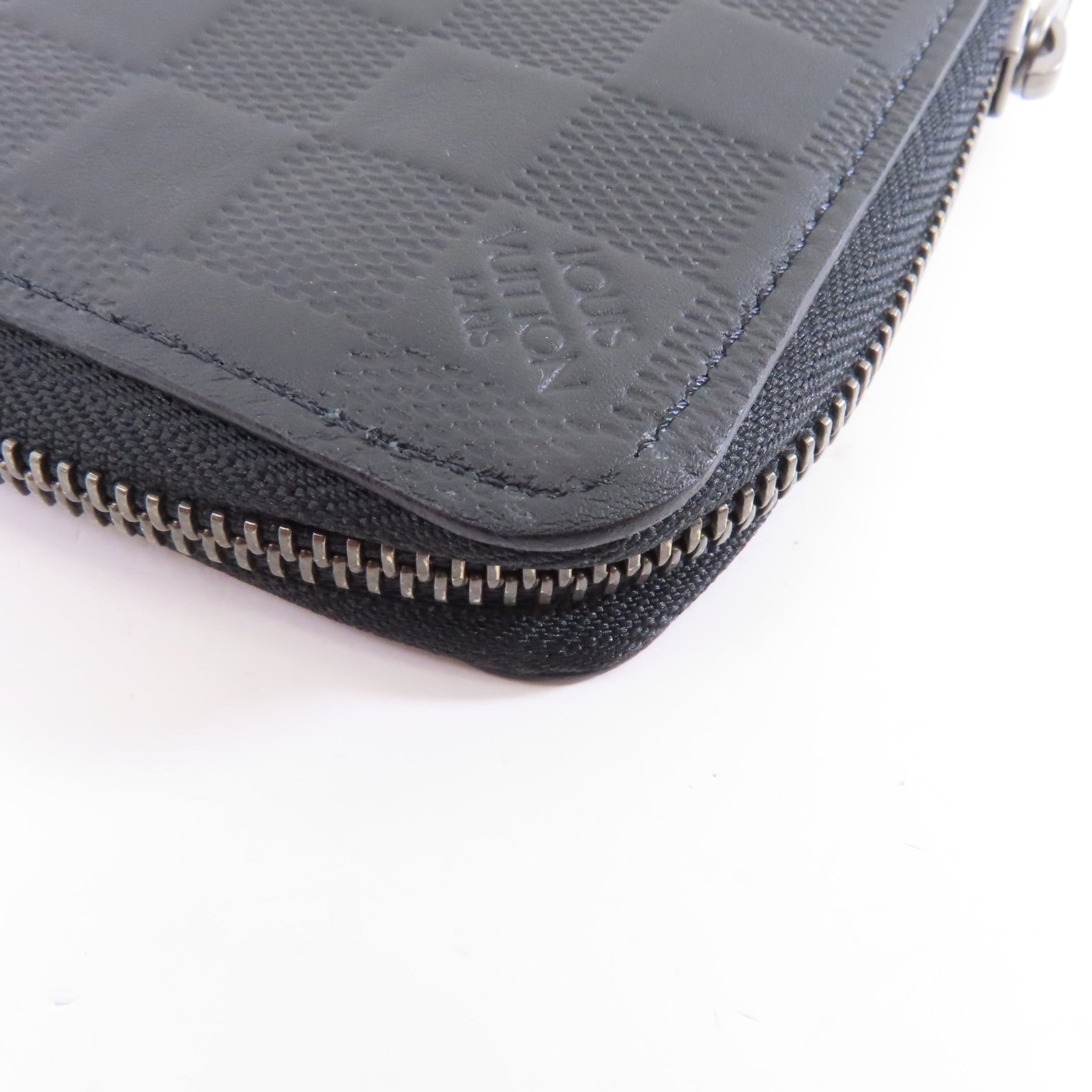 LOUIS VUITTON Damier Infini Zippy Long Wallet銀扣長錢包黑色
