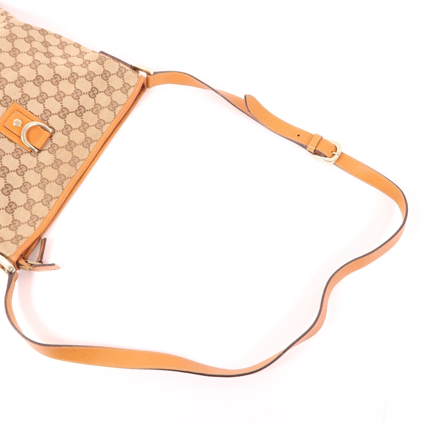 GUCCI GG GHW Shoulder Bag 131326 Canvas Brown