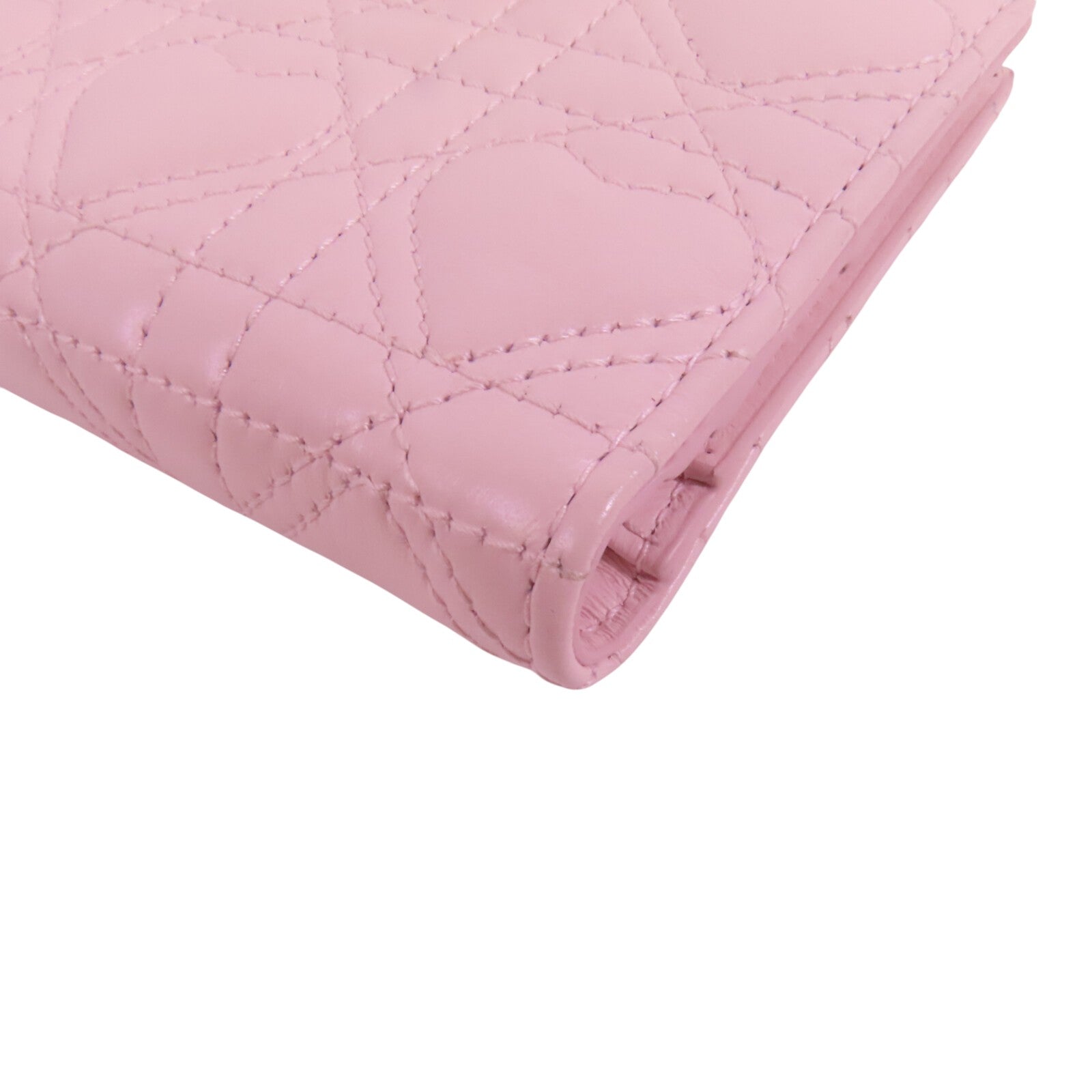 Dior 羊皮皮革Dioramour Dior Short Wallet金扣短錢包