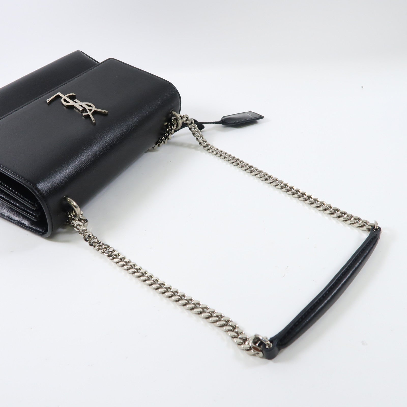 SAINT LAURENT【激減優惠】 牛皮皮革Sunset Medium銀扣鏈帶肩背袋