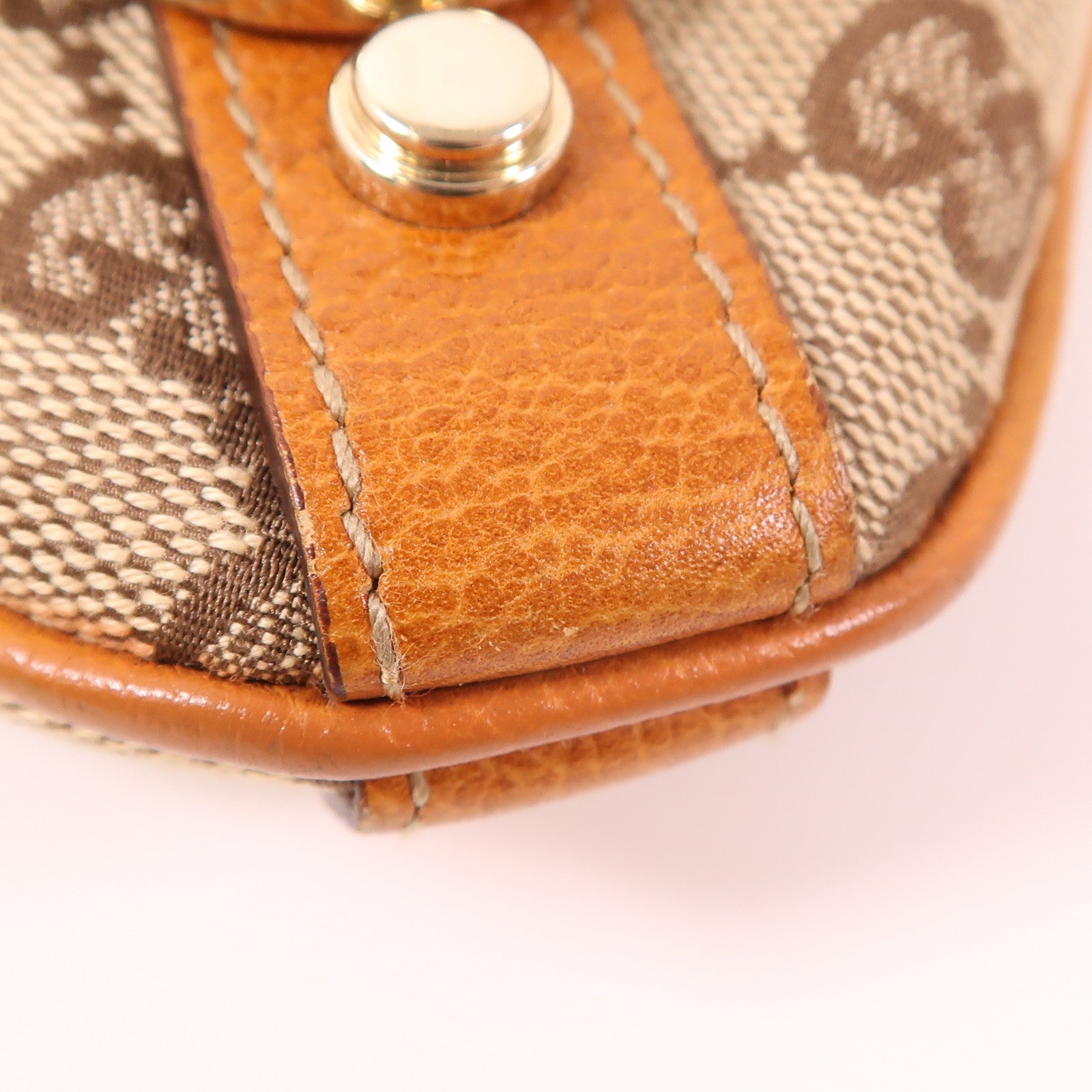 GUCCI GG GHW Shoulder Bag 131326 Canvas Brown