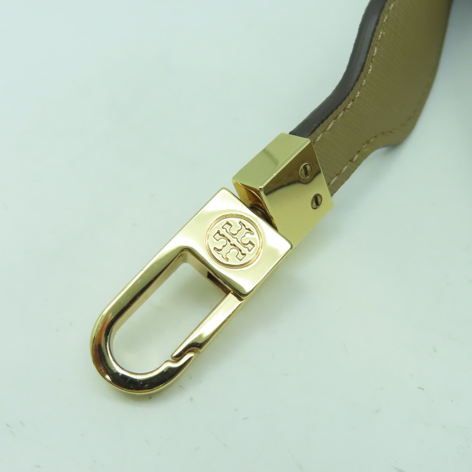Tory Burch 牛皮皮革2 Way Shoulder Bag金扣手挽肩背兩用袋米色