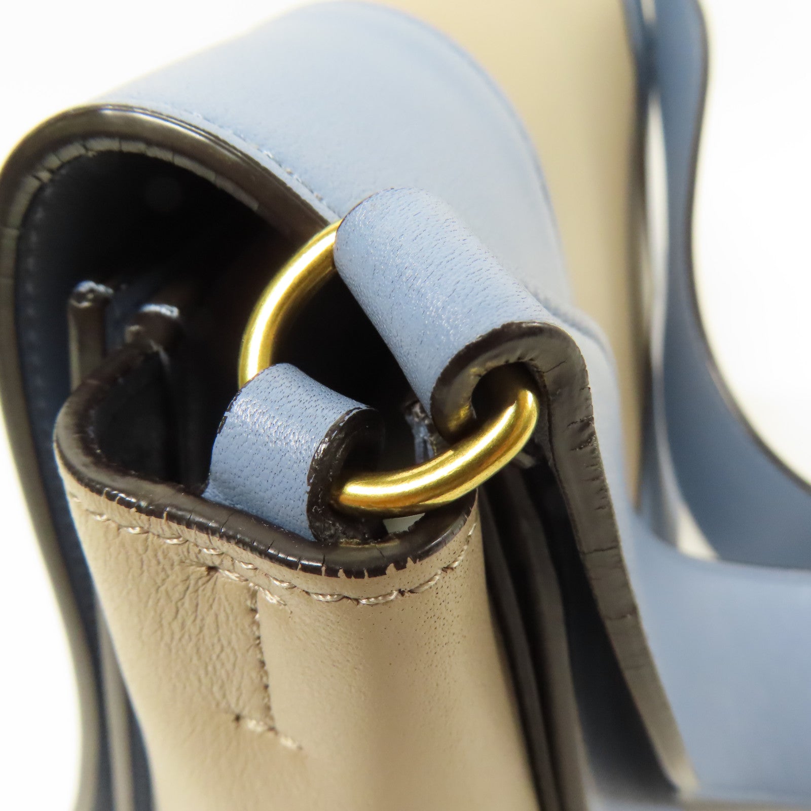 CELINE 牛皮皮革Frame Bag金扣肩背袋