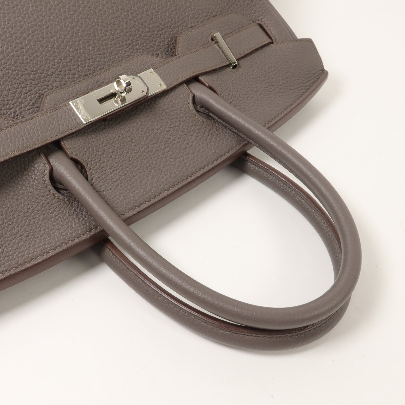 HERMES Togo皮革Birkin 30手挽袋Etain