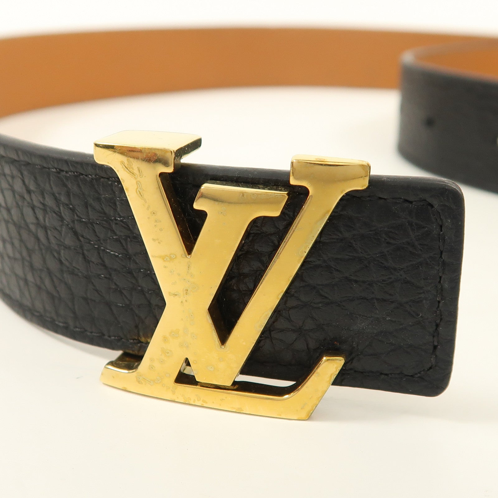 LOUIS VUITTON 牛皮皮革Belt金扣皮帶