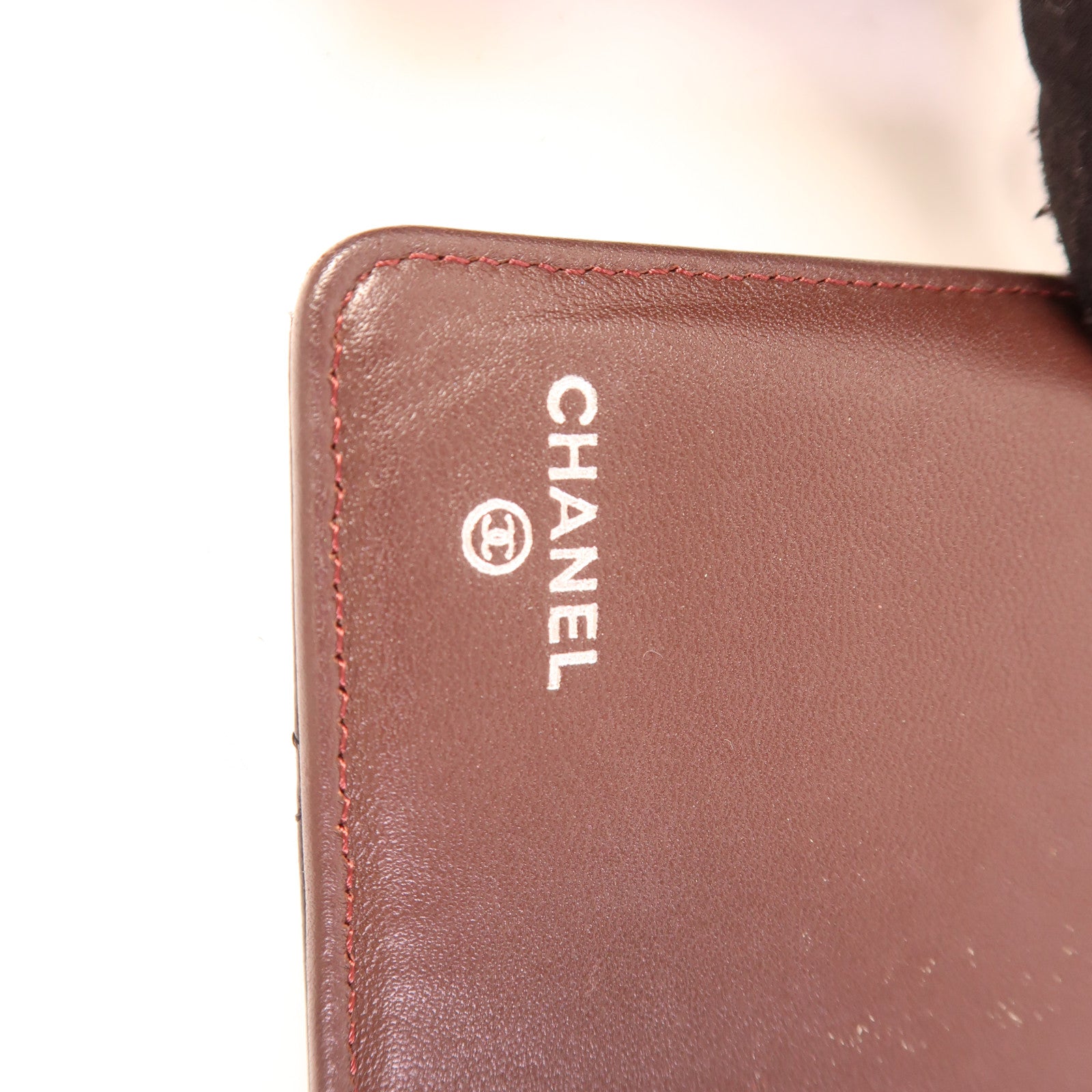 CHANEL 羊皮皮革Long Wallet銀扣長錢包