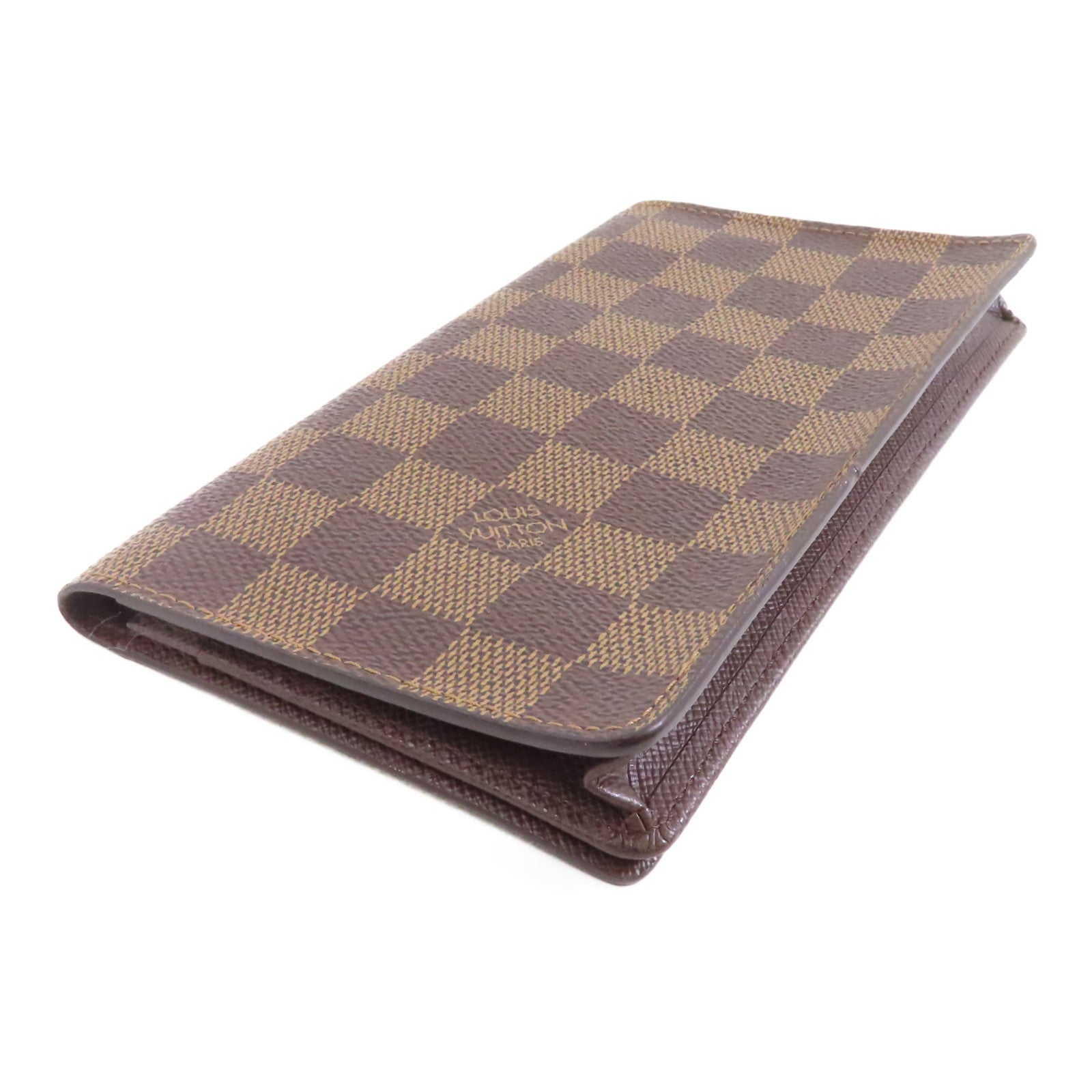 LOUIS VUITTON Damier Porte Cartes Credit長錢包啡色