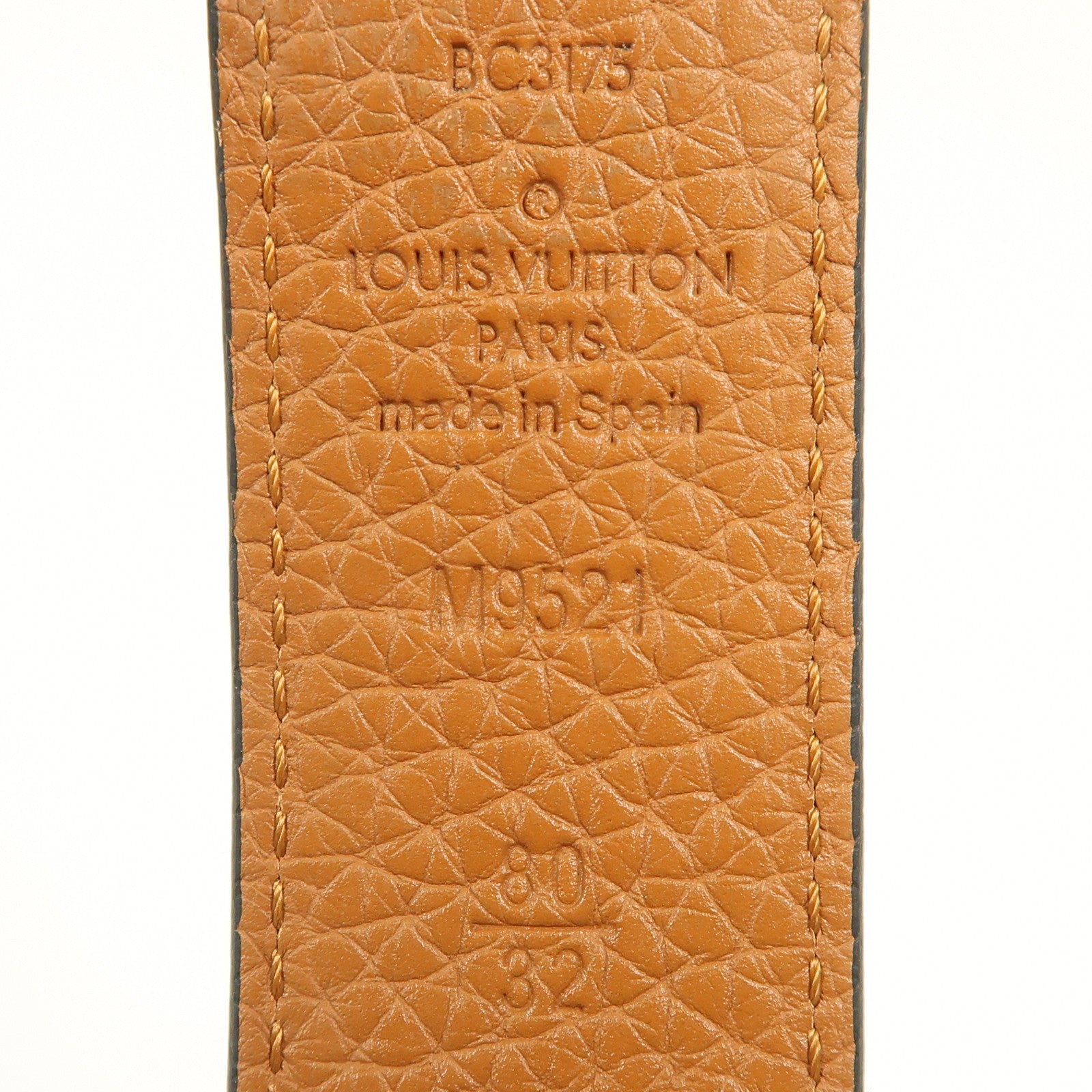 LOUIS VUITTON 牛皮皮革Belt金扣皮帶