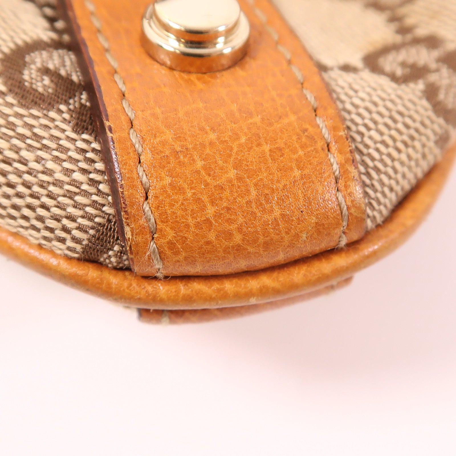 GUCCI GG GHW Shoulder Bag 131326 Canvas Brown