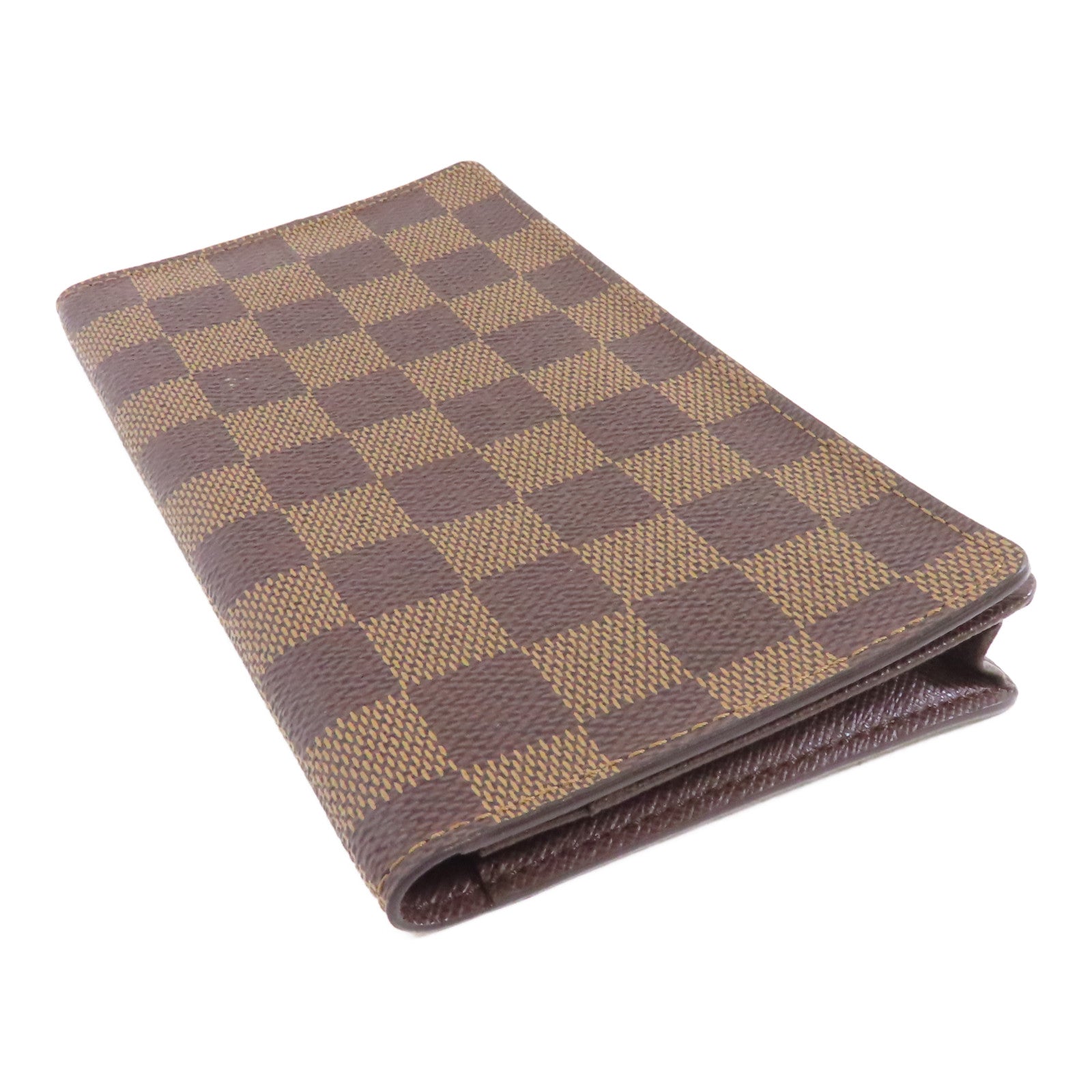 LOUIS VUITTON Damier Porte Cartes Credit長錢包啡色