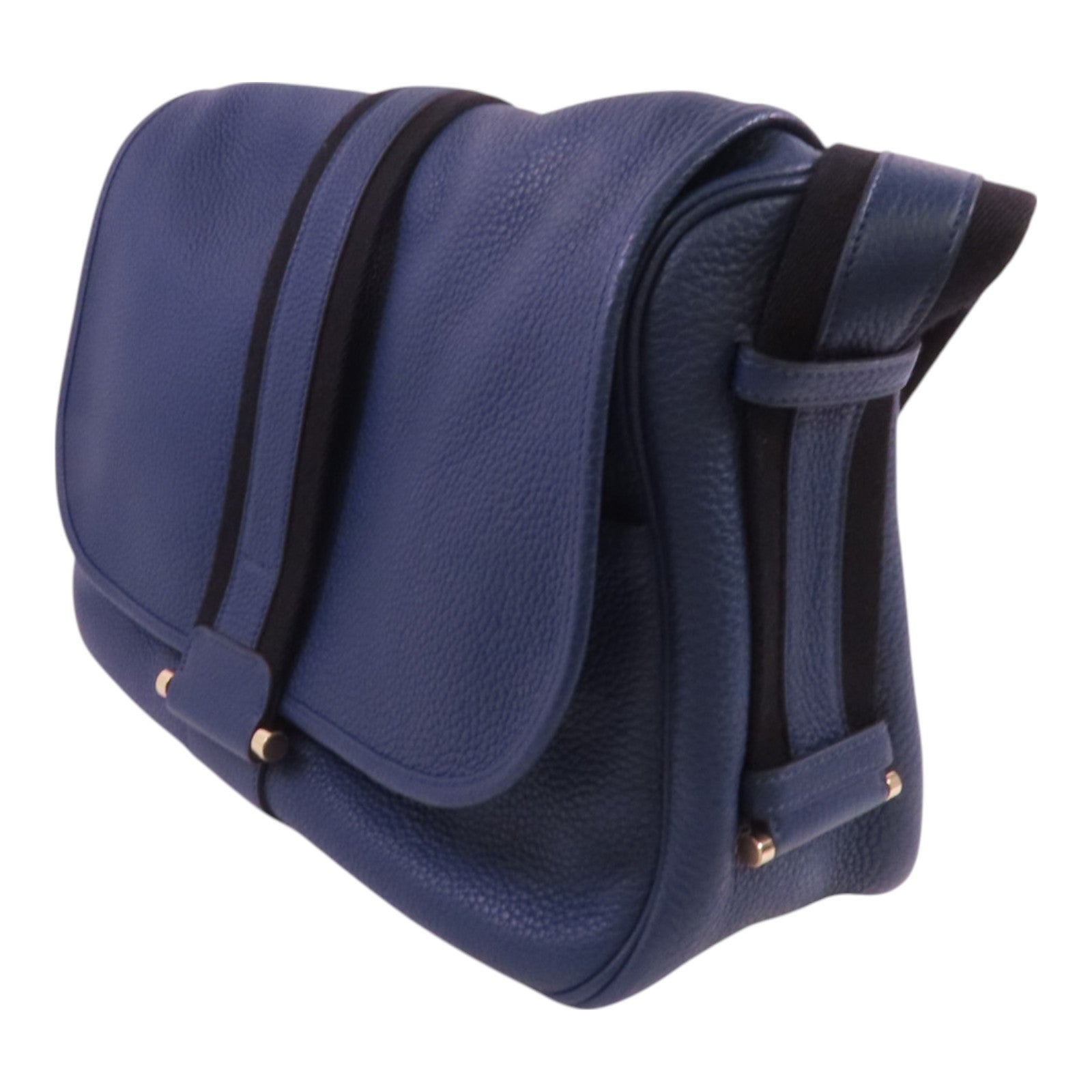 HERMES Clemence皮革Bourlingue Bag金扣肩背袋