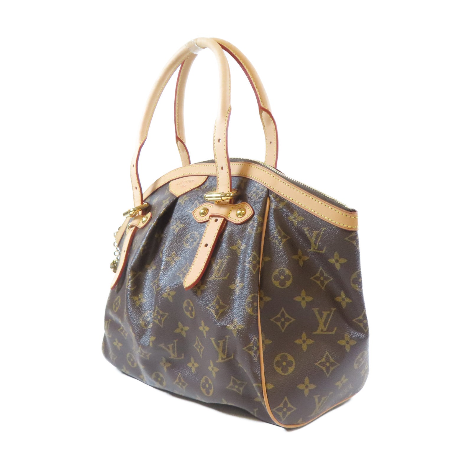 LOUIS VUITTON Monogram Tivoli GM金扣肩背袋啡色