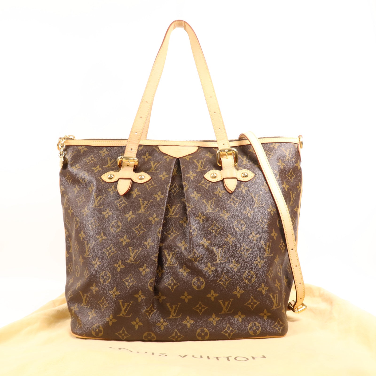 LOUIS VUITTON Monogram Palermo GM金扣手挽肩背兩用袋