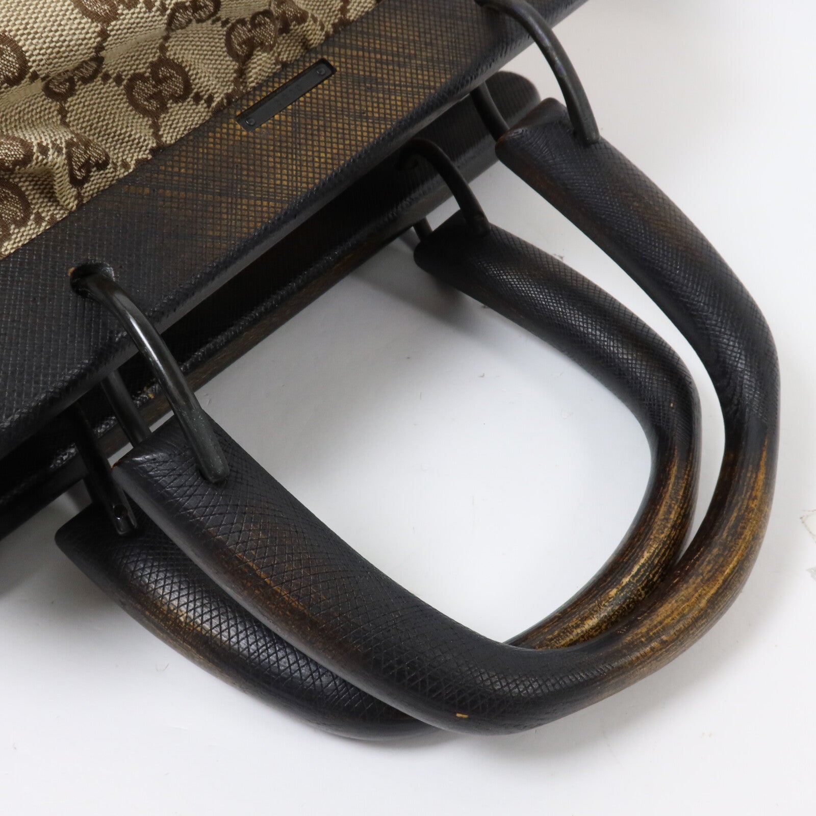 GUCCI 帆布Vintage Wood Frame Handbag手挽袋
