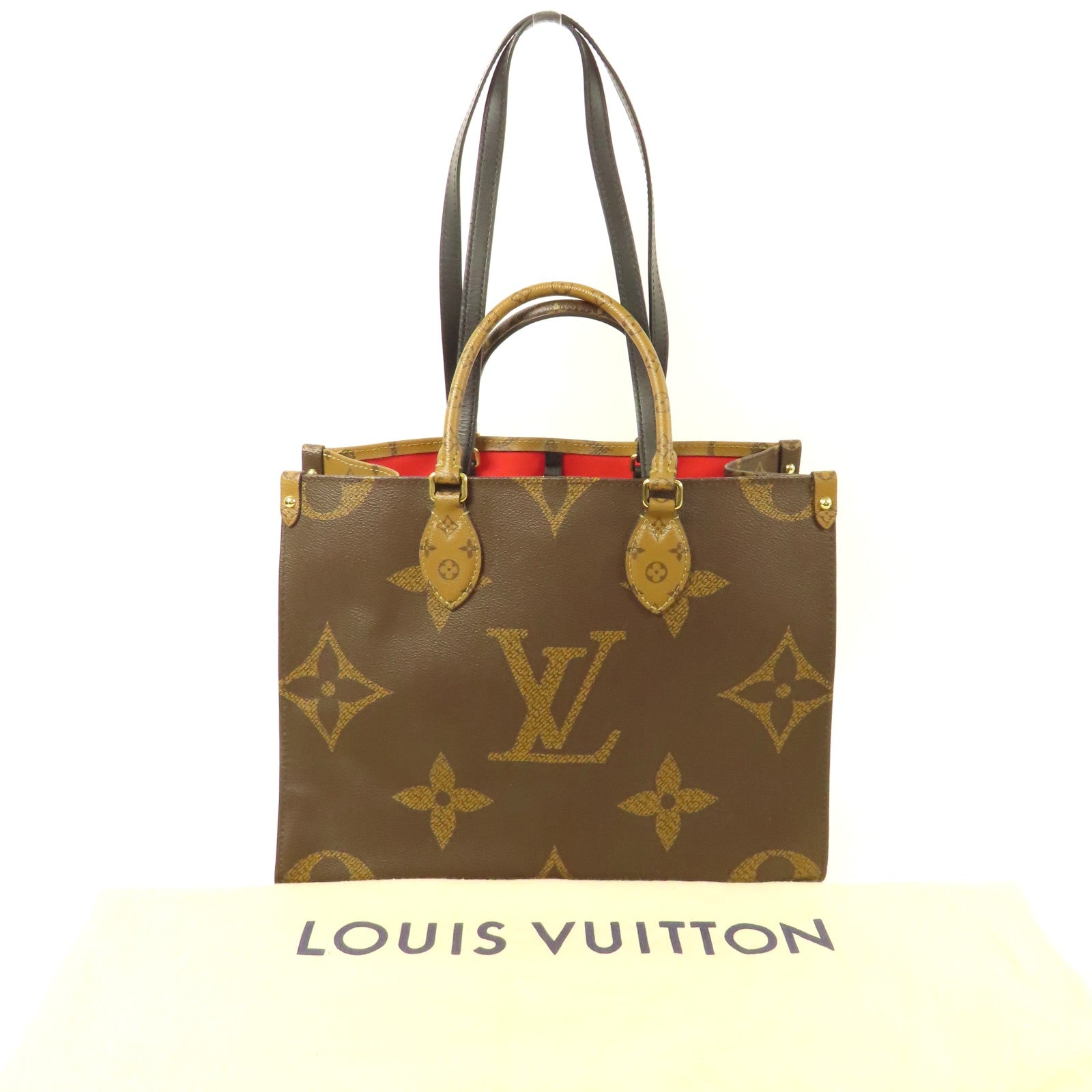 LOUIS VUITTON LV GHW On The Go MM 2 Way Bag M45321 Monogram Giant Brown