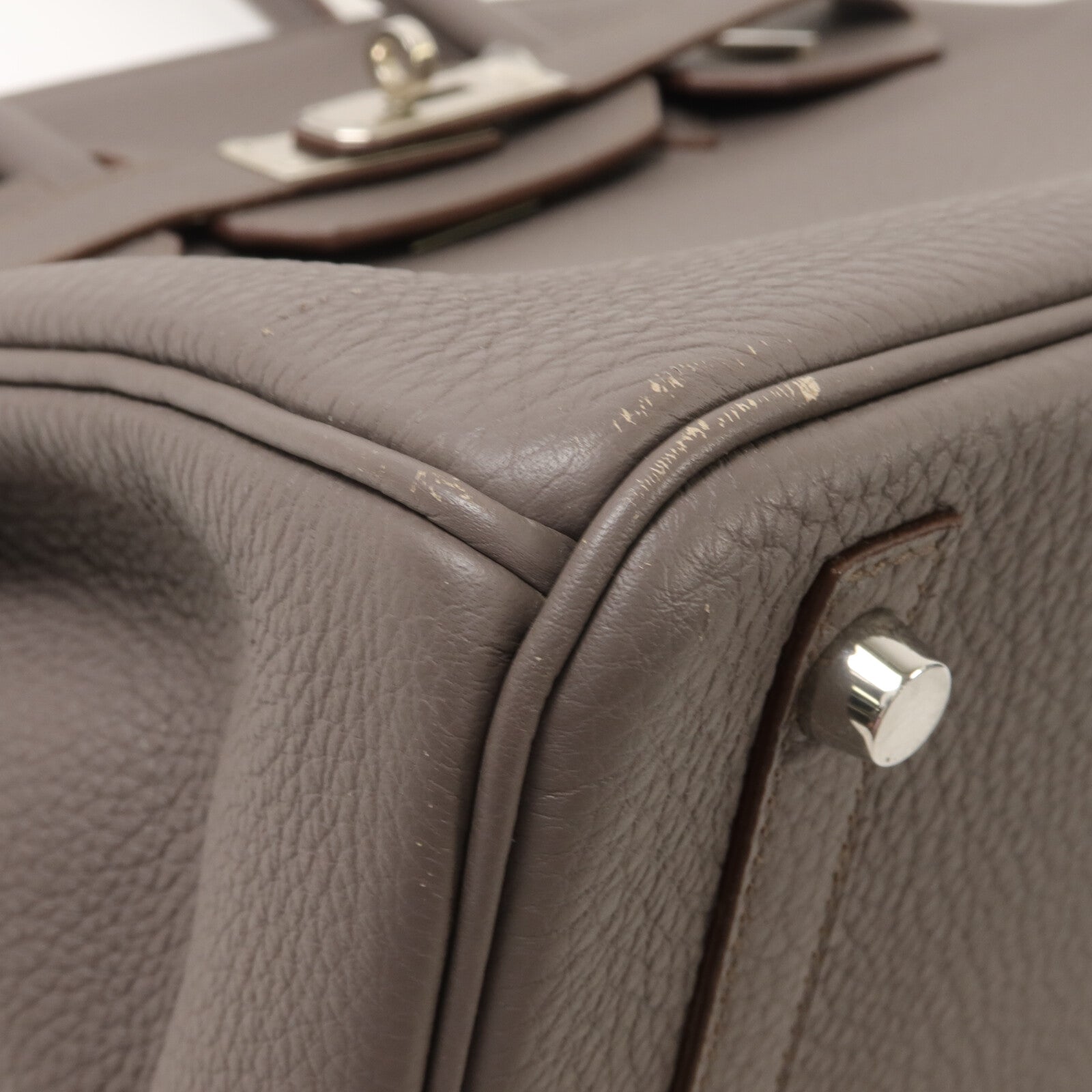 HERMES Togo皮革Birkin 30手挽袋Etain