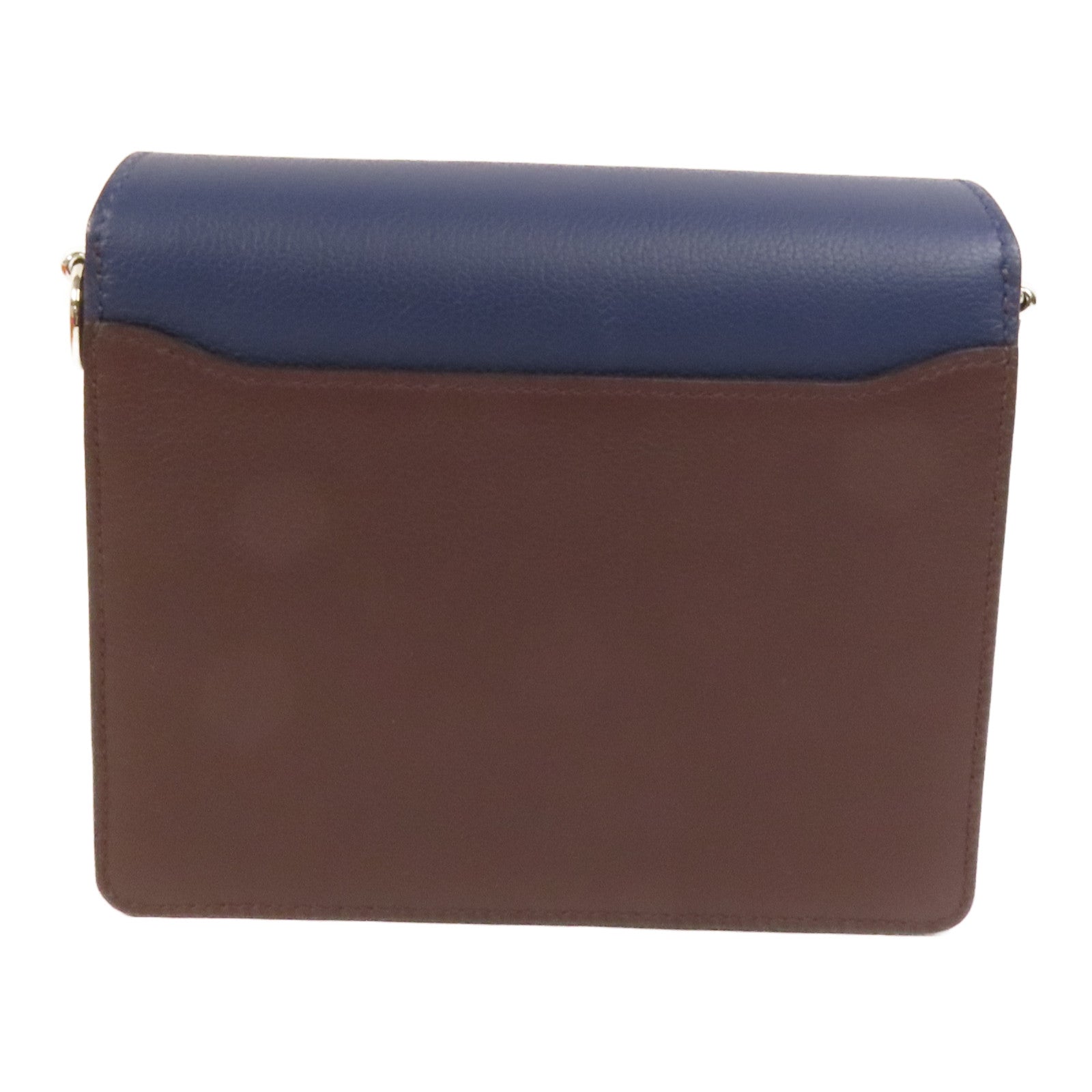 HERMES Evercolor皮革Mini Roulis銀扣肩背袋Rouge Sellier/Bleu Saphir