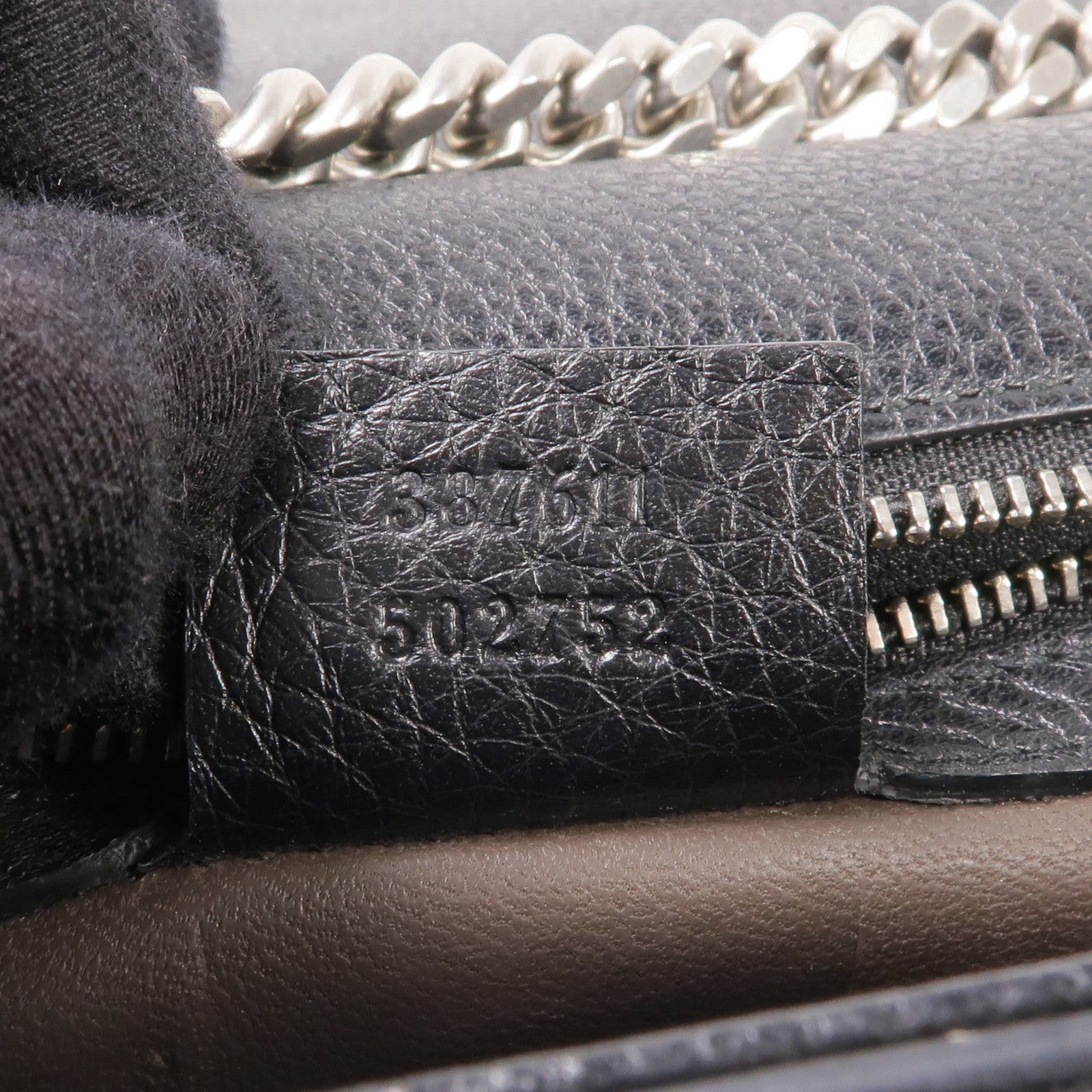 GUCCI 牛皮皮革Stud Bamboo Shoulder Bag銀扣鏈帶肩背袋