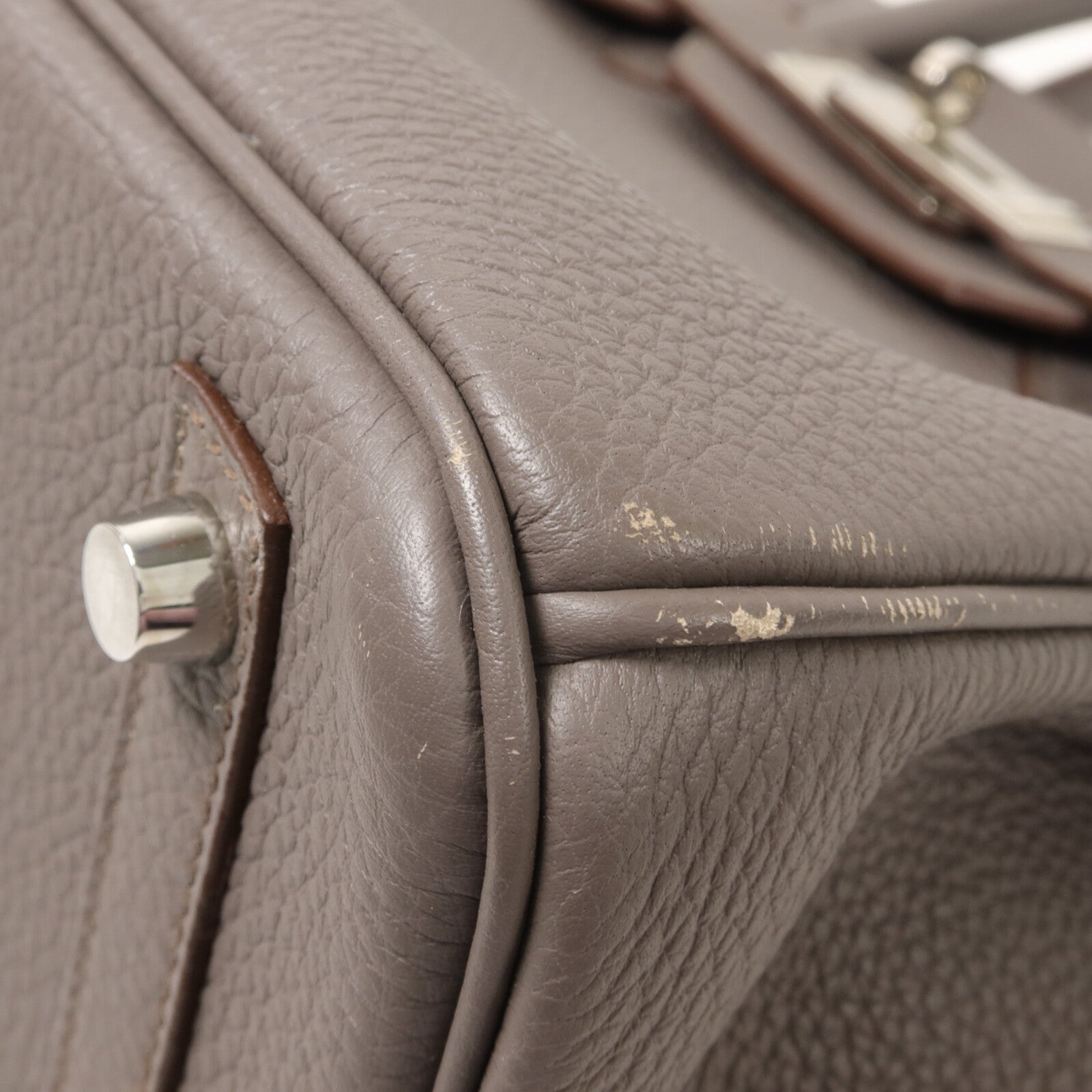 HERMES Togo皮革Birkin 30手挽袋Etain