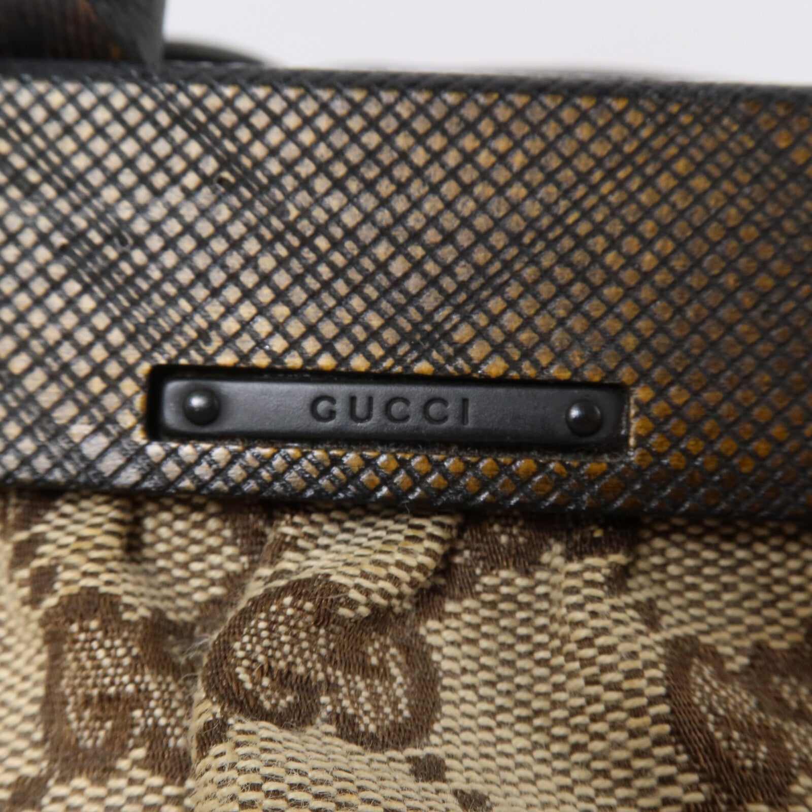GUCCI 帆布Vintage Wood Frame Handbag手挽袋