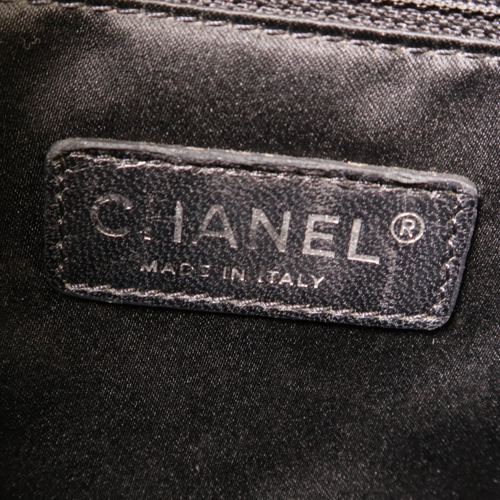 CHANEL 【激減優惠】牛皮皮革GST Grand Shopping Tote Bag銀扣鏈帶肩背袋