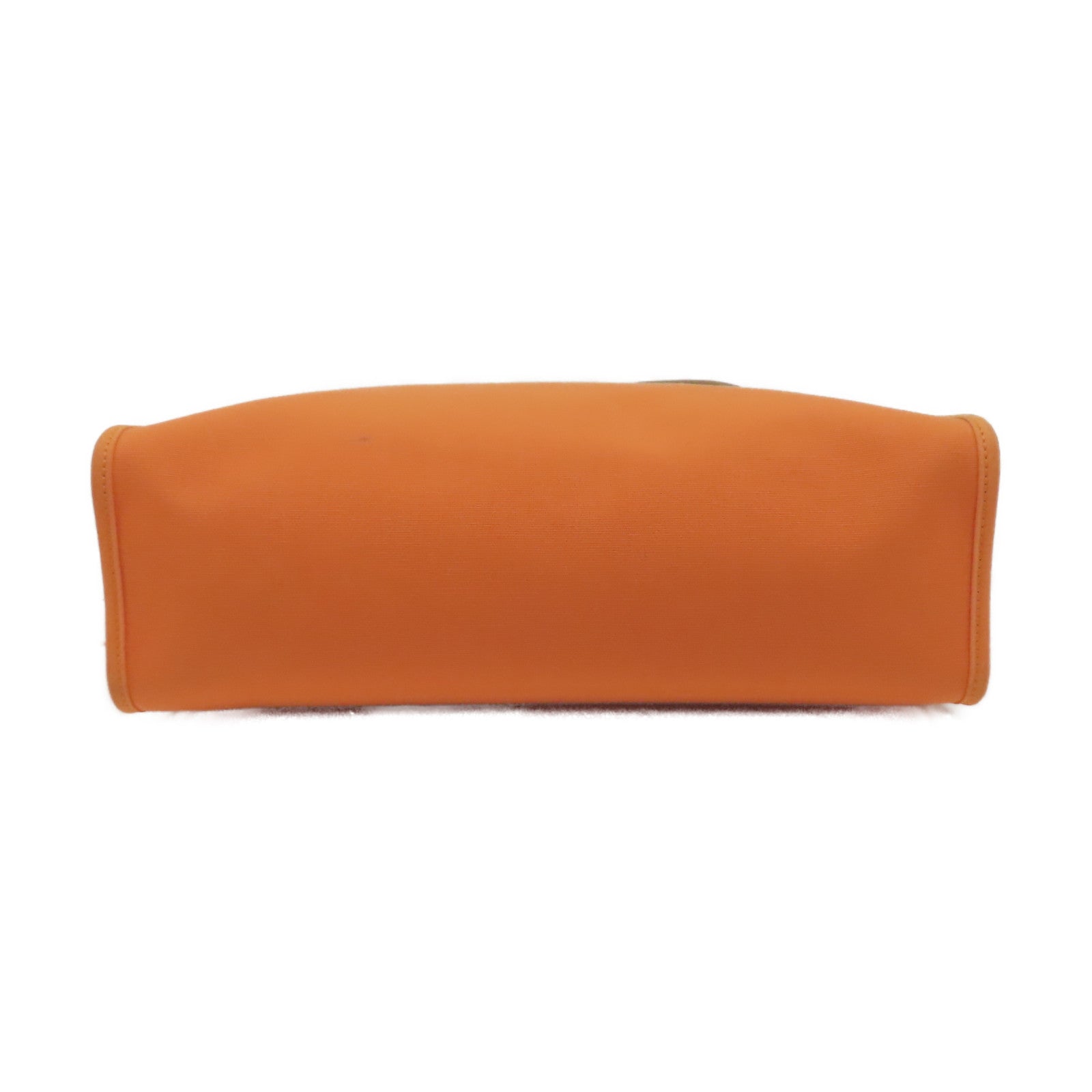 HERMES 帆布Herbag PM銀扣手挽肩背兩用袋橙色