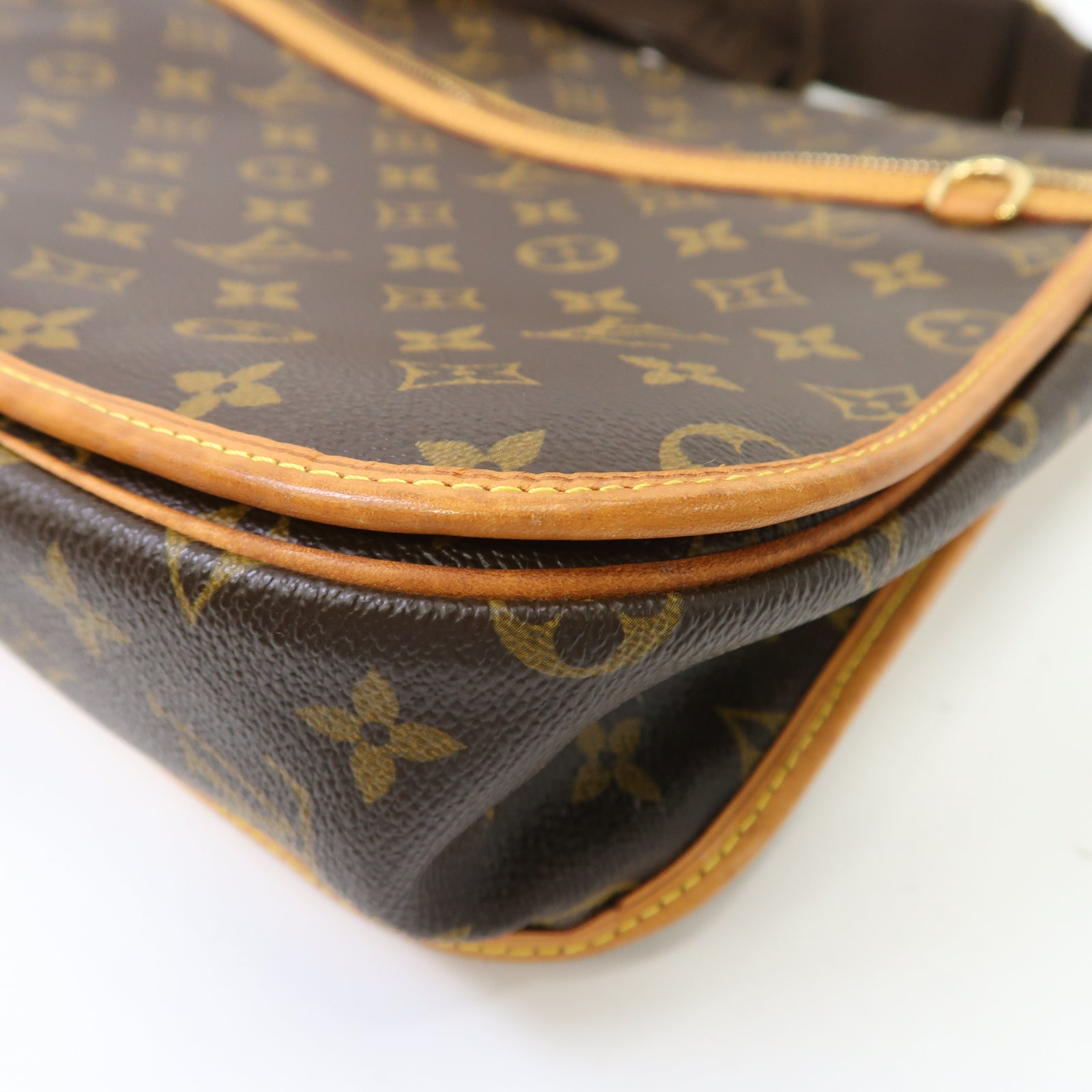 LOUIS VUITTON Monogram Bosphore GM金扣肩背袋啡色