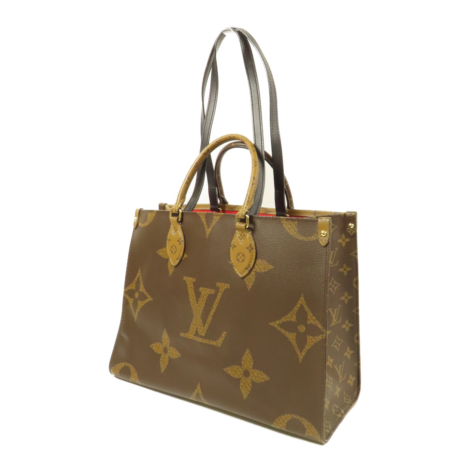 LOUIS VUITTON LV GHW On The Go MM 2 Way Bag M45321 Monogram Giant Brown