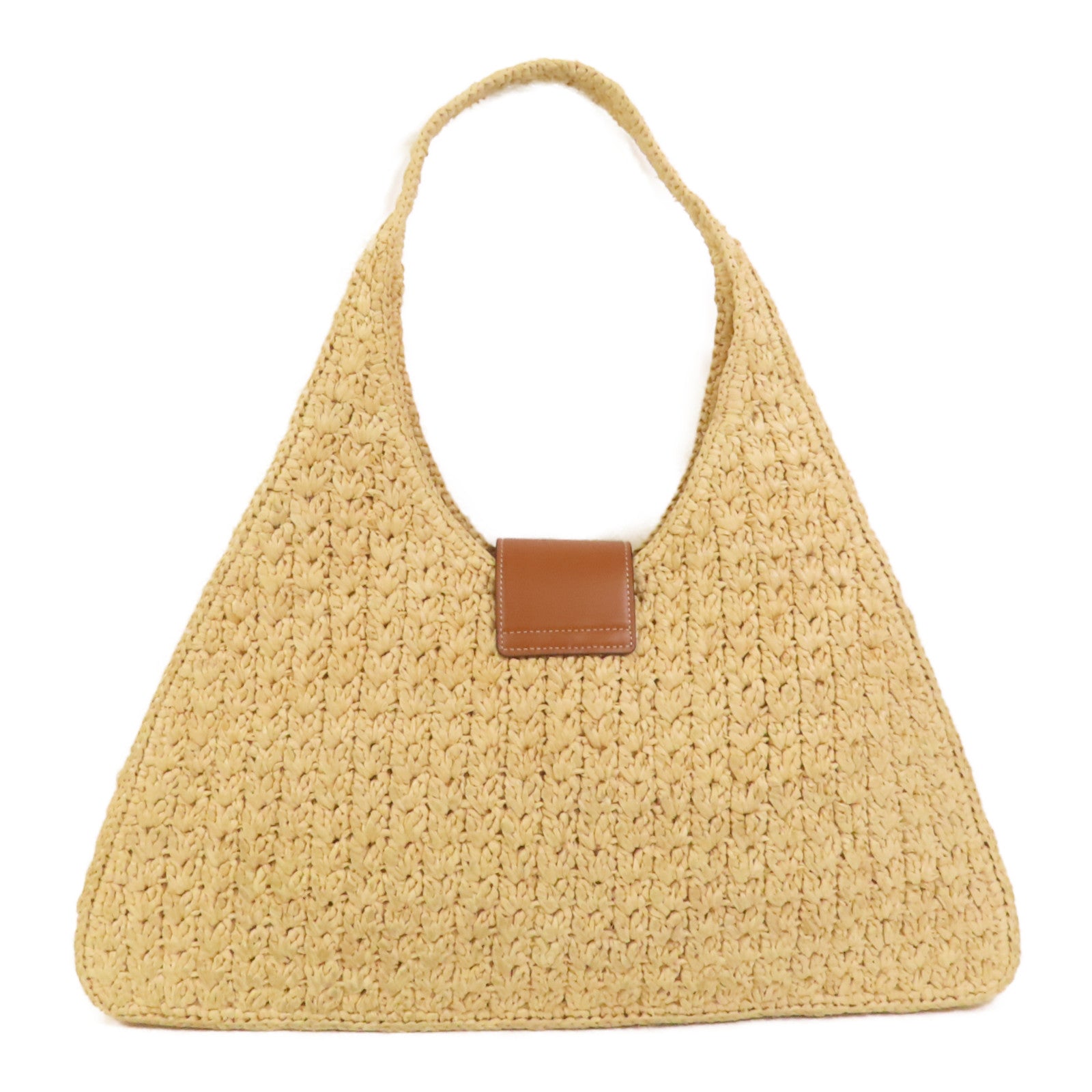 CELINE Raffia牛皮皮革 Cabas Triangle肩背袋