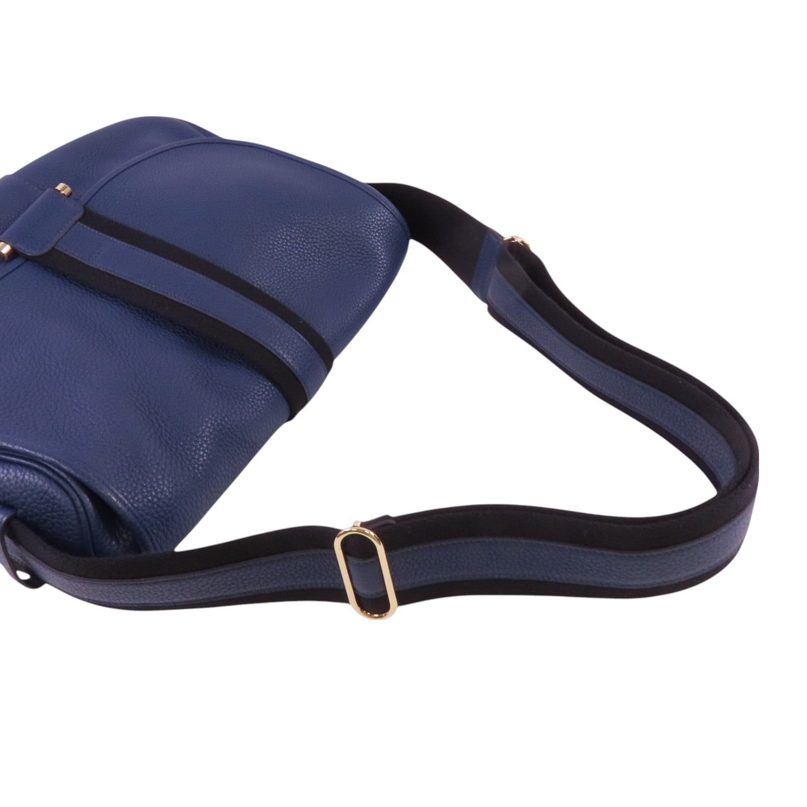 HERMES Clemence皮革Bourlingue Bag金扣肩背袋