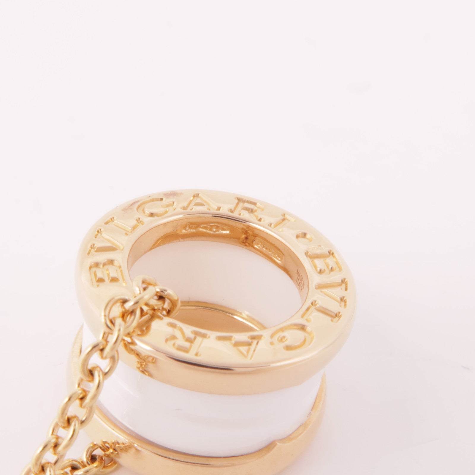 BVLGARI B-zero1 Necklace 346082 18K Pink Gold Ceramic