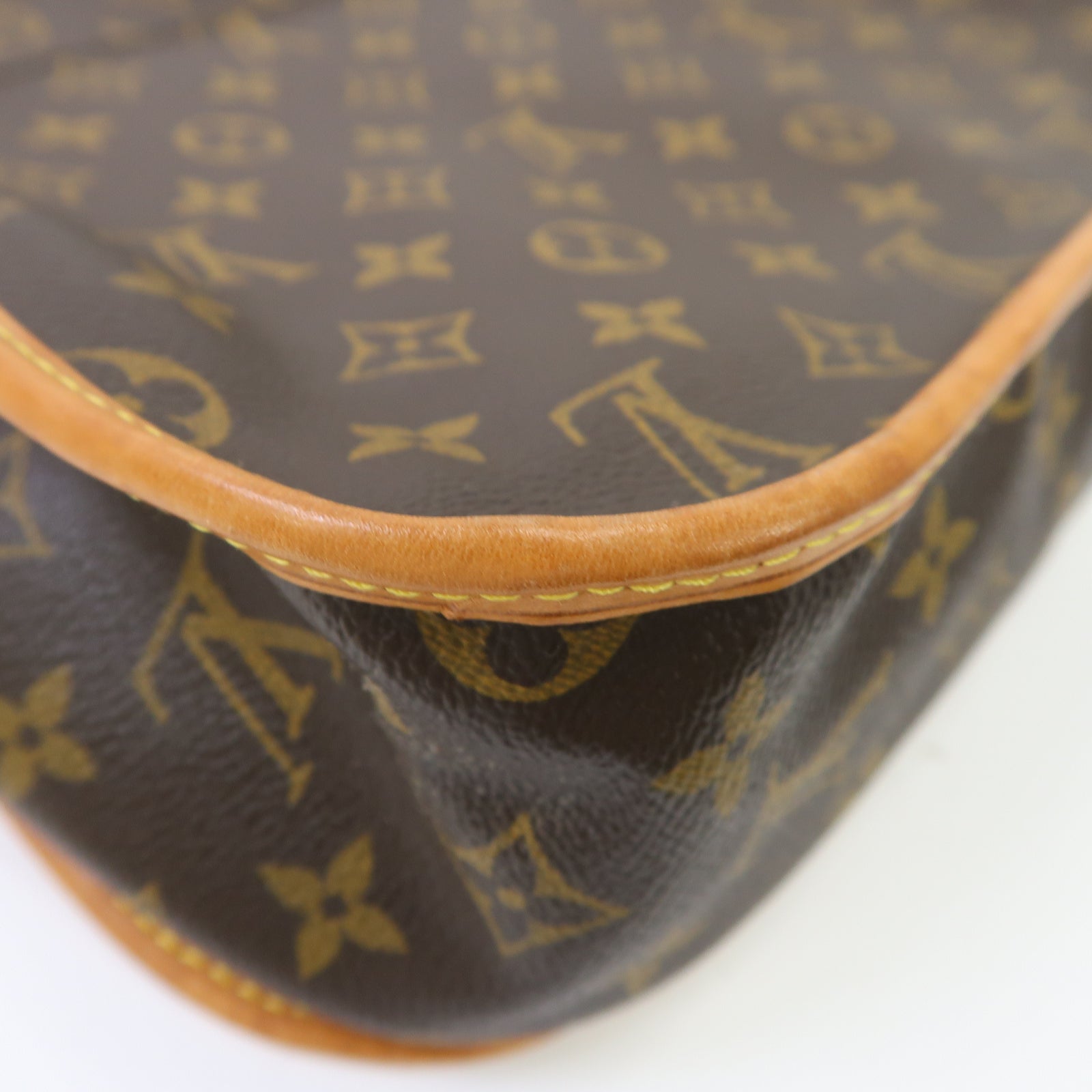 LOUIS VUITTON Monogram Bosphore GM金扣肩背袋啡色