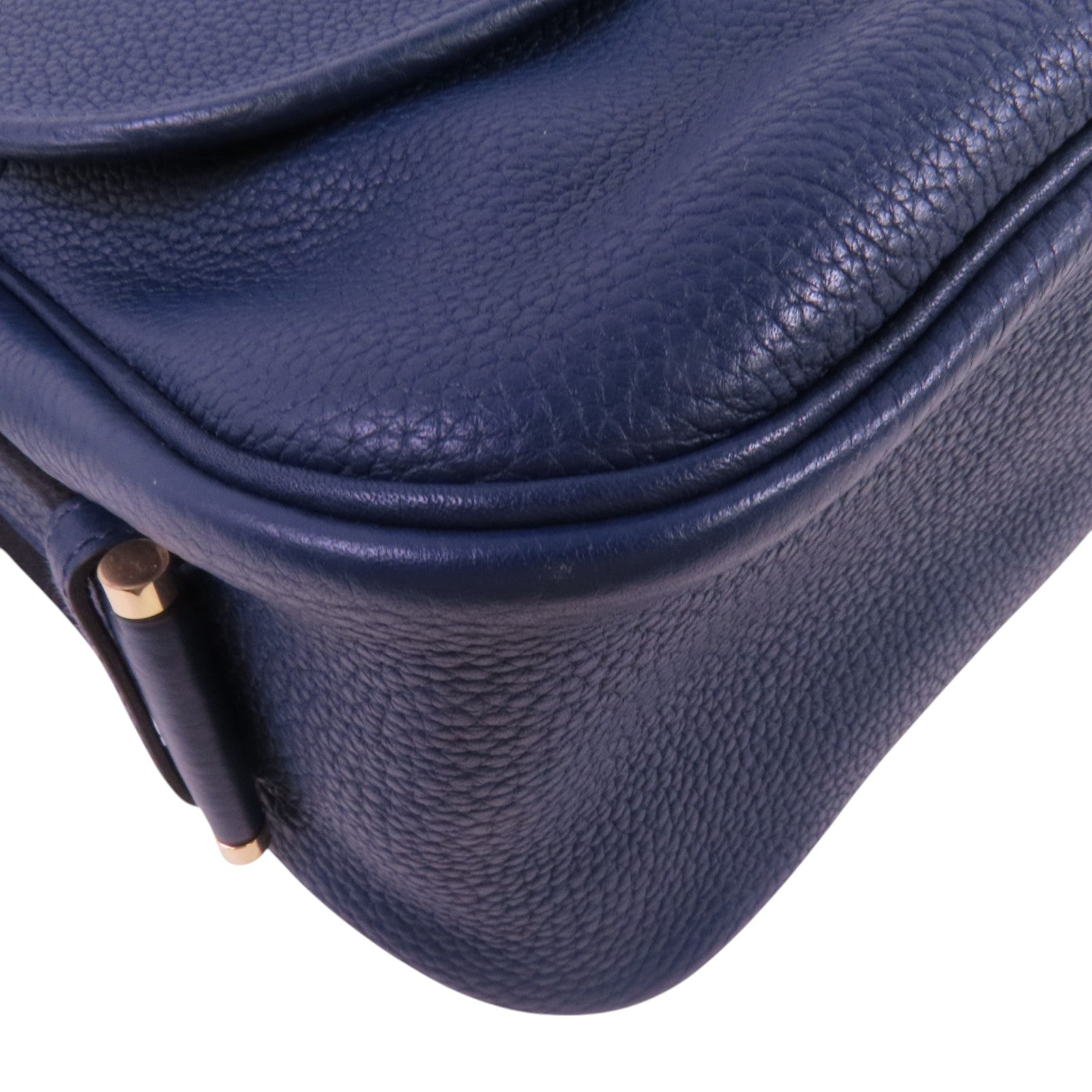 HERMES Clemence皮革Bourlingue Bag金扣肩背袋