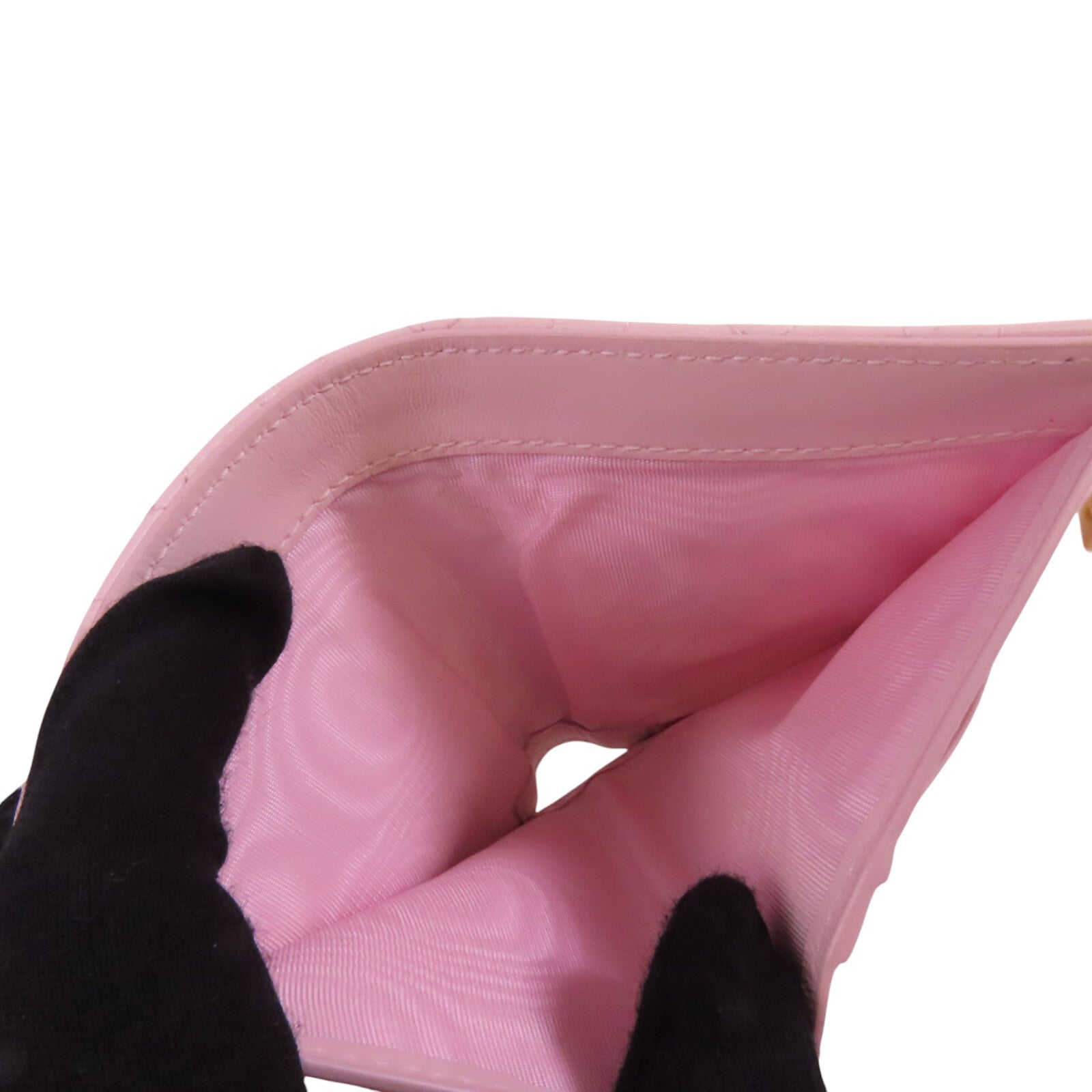 Dior 羊皮皮革Dioramour Dior Short Wallet金扣短錢包