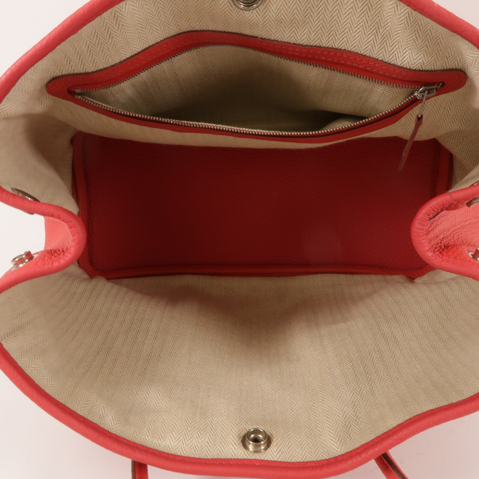 HERMES Negonda皮革Garden Party TPM手挽袋Bougainvillier