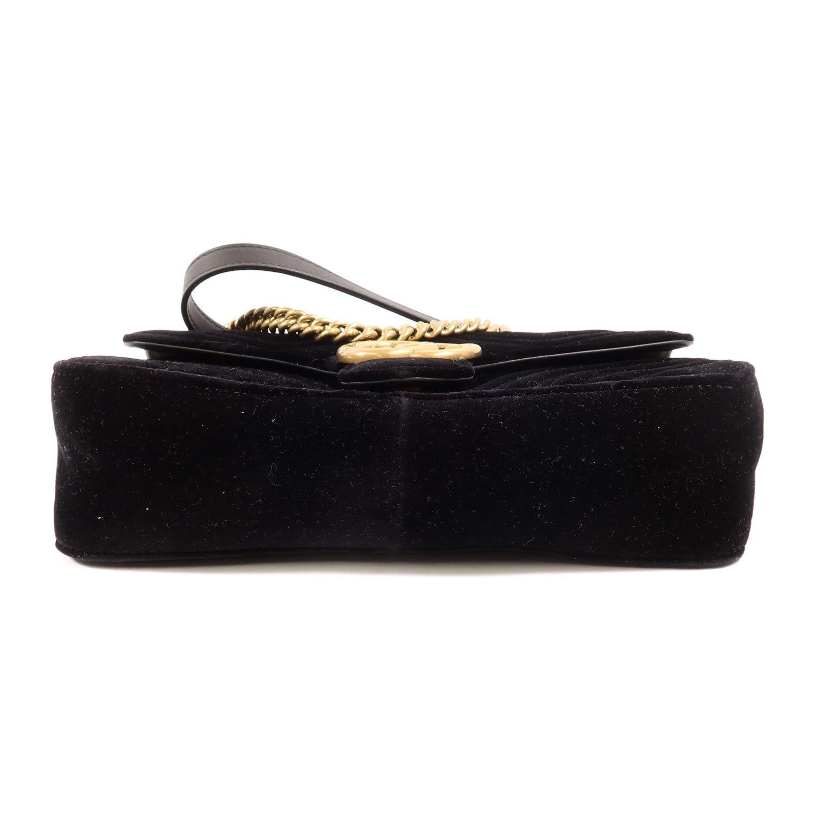 GUCCI 天鵝絨GG Marmont Shoulder Bag鏈帶肩背袋