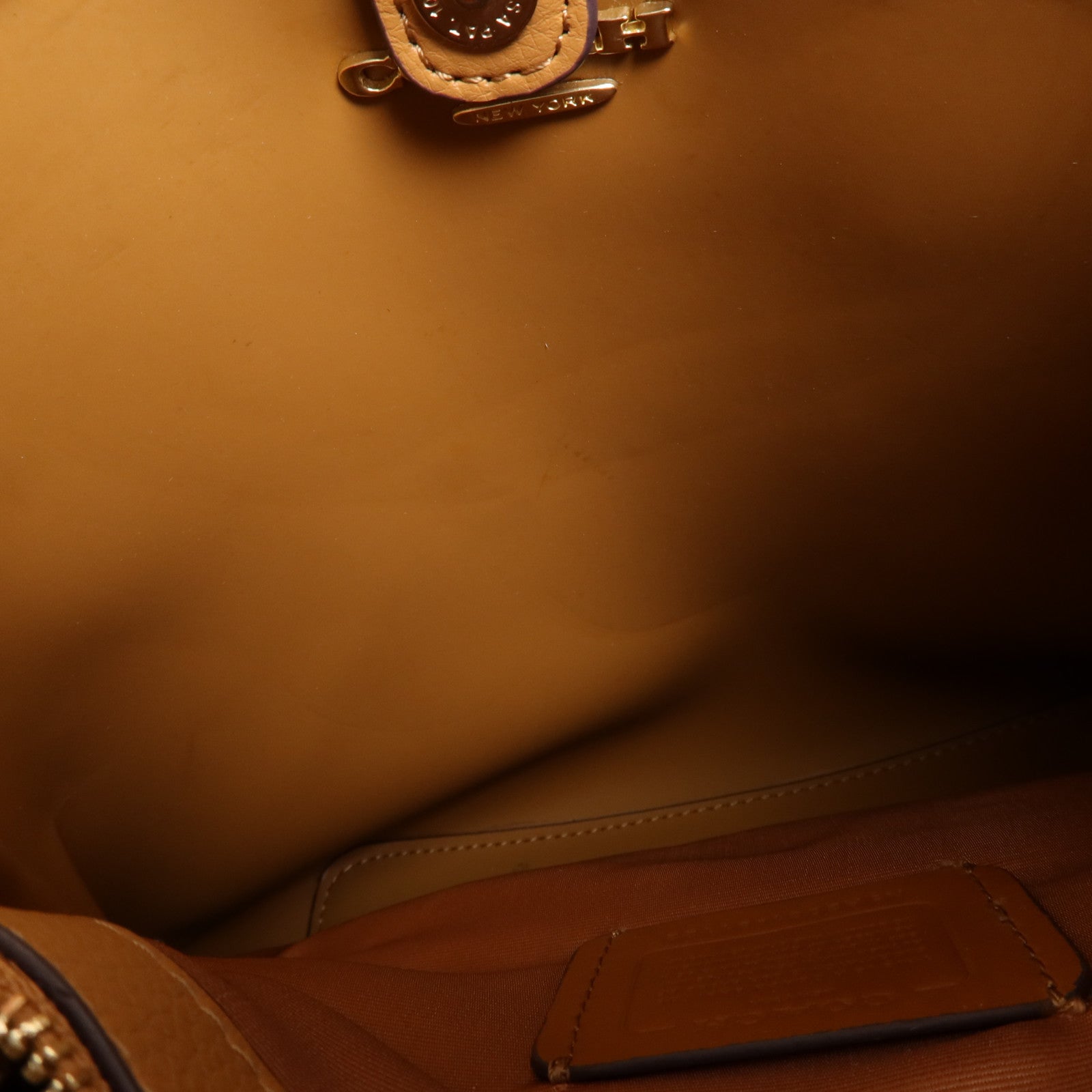 COACH 牛皮皮革2 Way Shoulder Bag金扣手挽肩背兩用袋