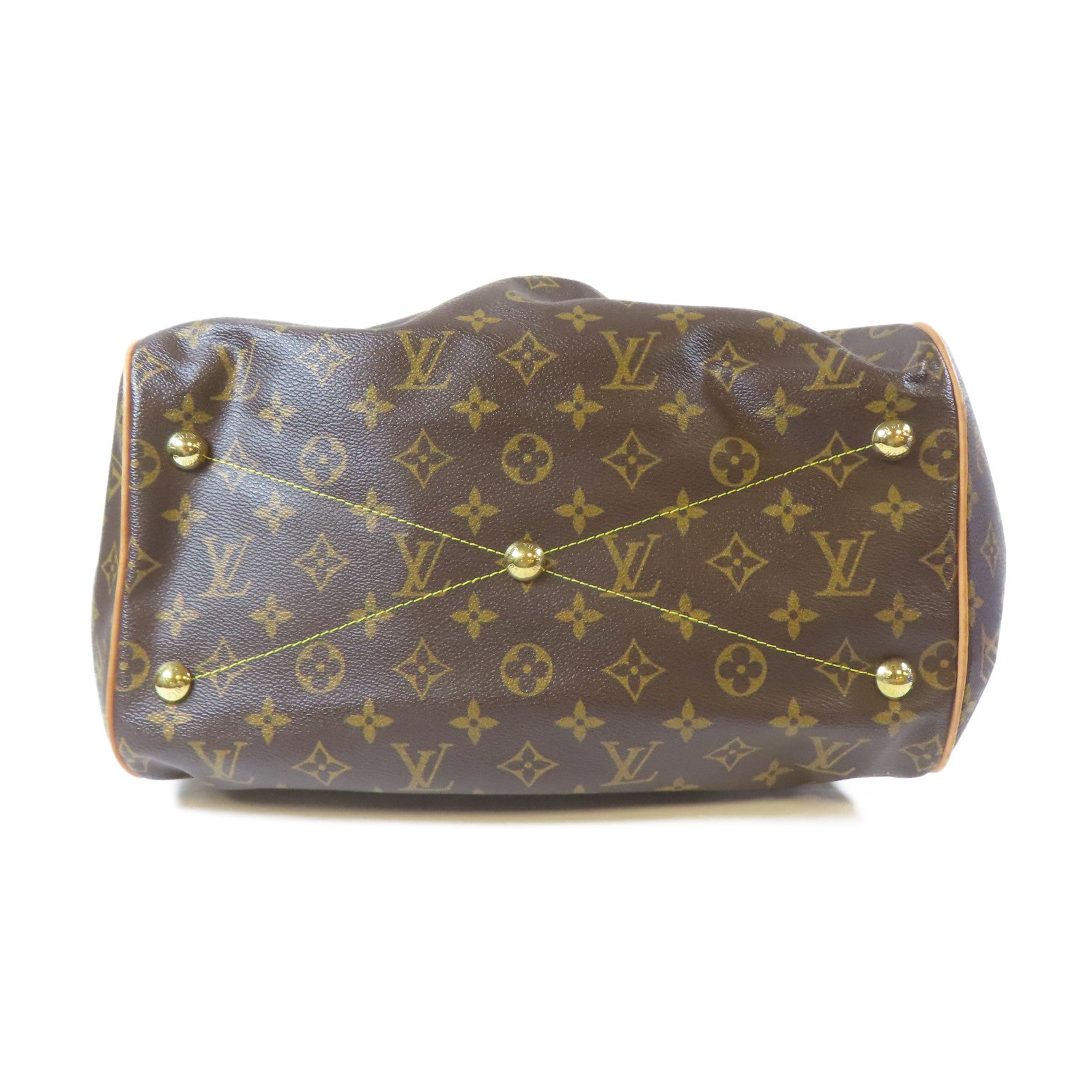 LOUIS VUITTON Monogram Tivoli GM金扣肩背袋啡色