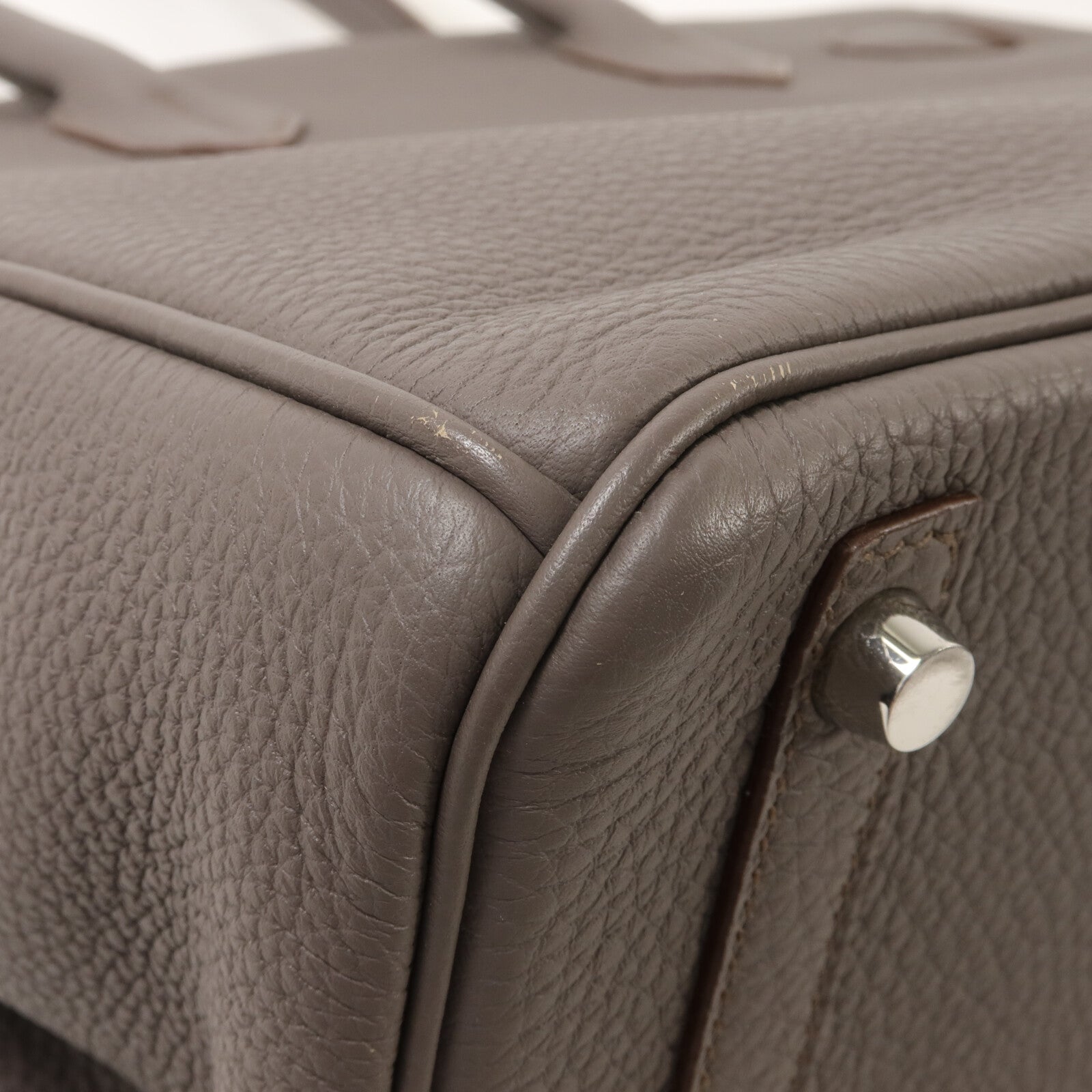 HERMES Togo皮革Birkin 30手挽袋Etain