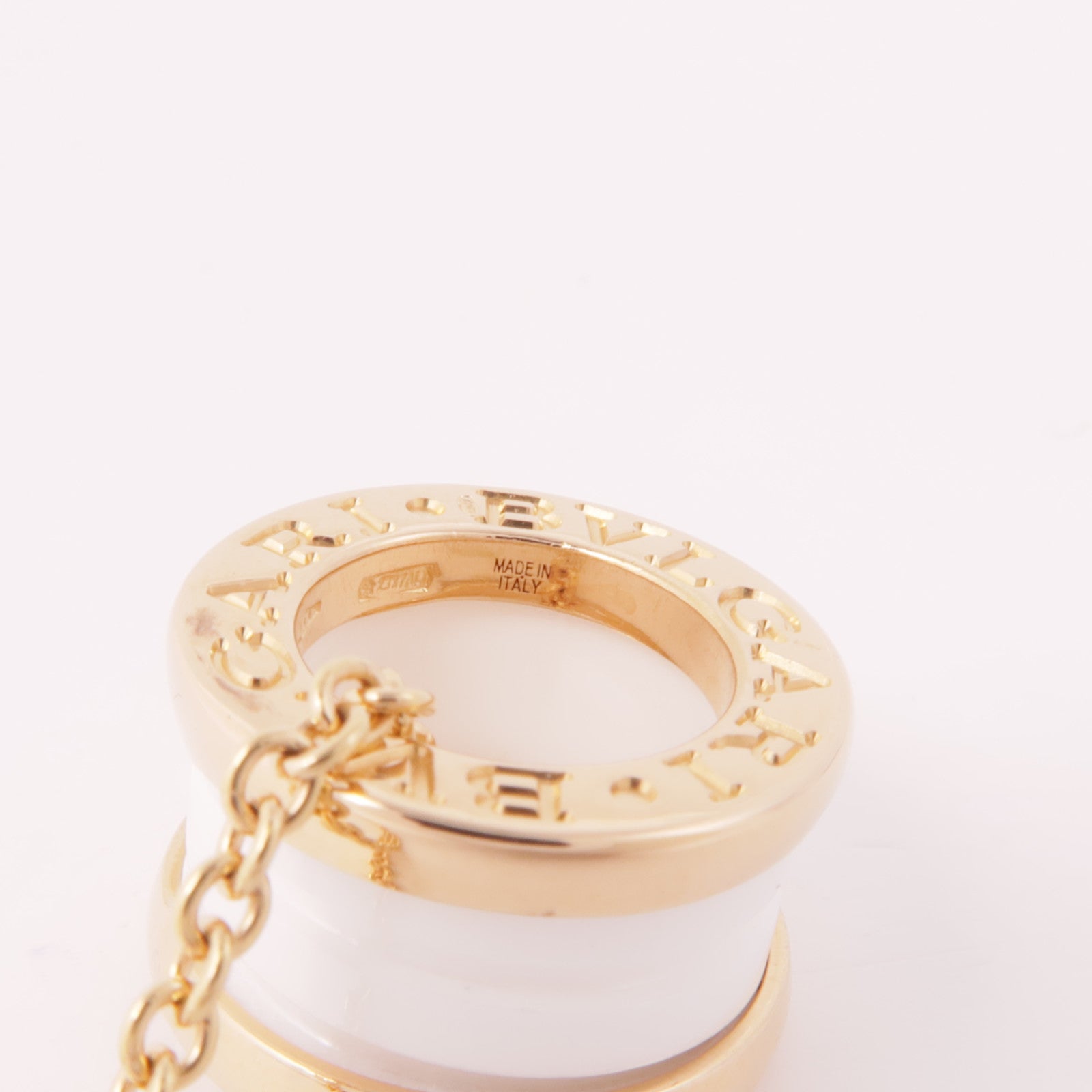 BVLGARI 18K玫瑰金/陶瓷B-zero1 Necklace項鍊