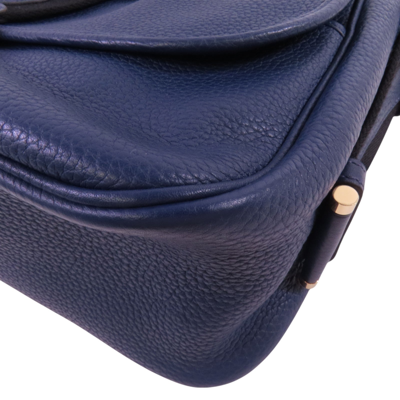 HERMES Clemence皮革Bourlingue Bag金扣肩背袋