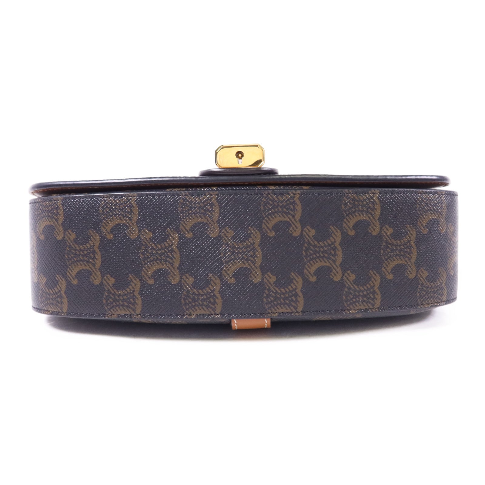 CELINE 塗層帆布Clutch On Strap Bag金扣手挽肩背兩用袋