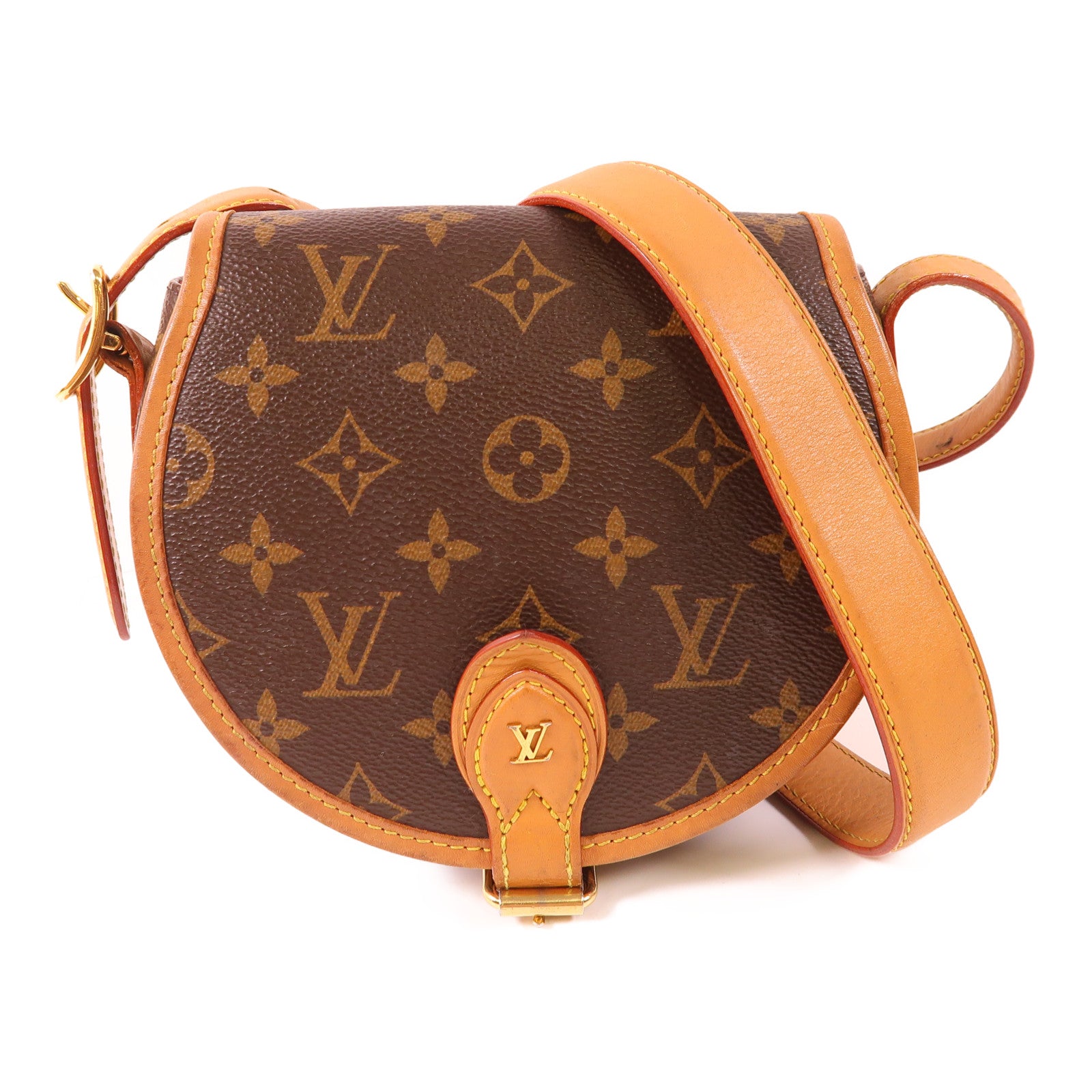 LOUIS VUITTON LV GHW Tambourin Shoulder Bag M44860 Monogram Brown