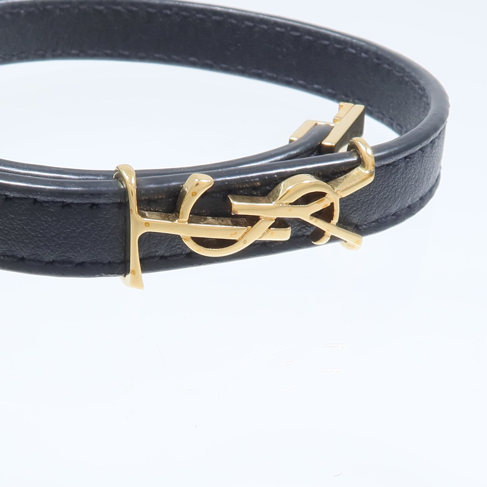 SAINT LAURENT 金屬/牛皮皮革Bracelet手鏈