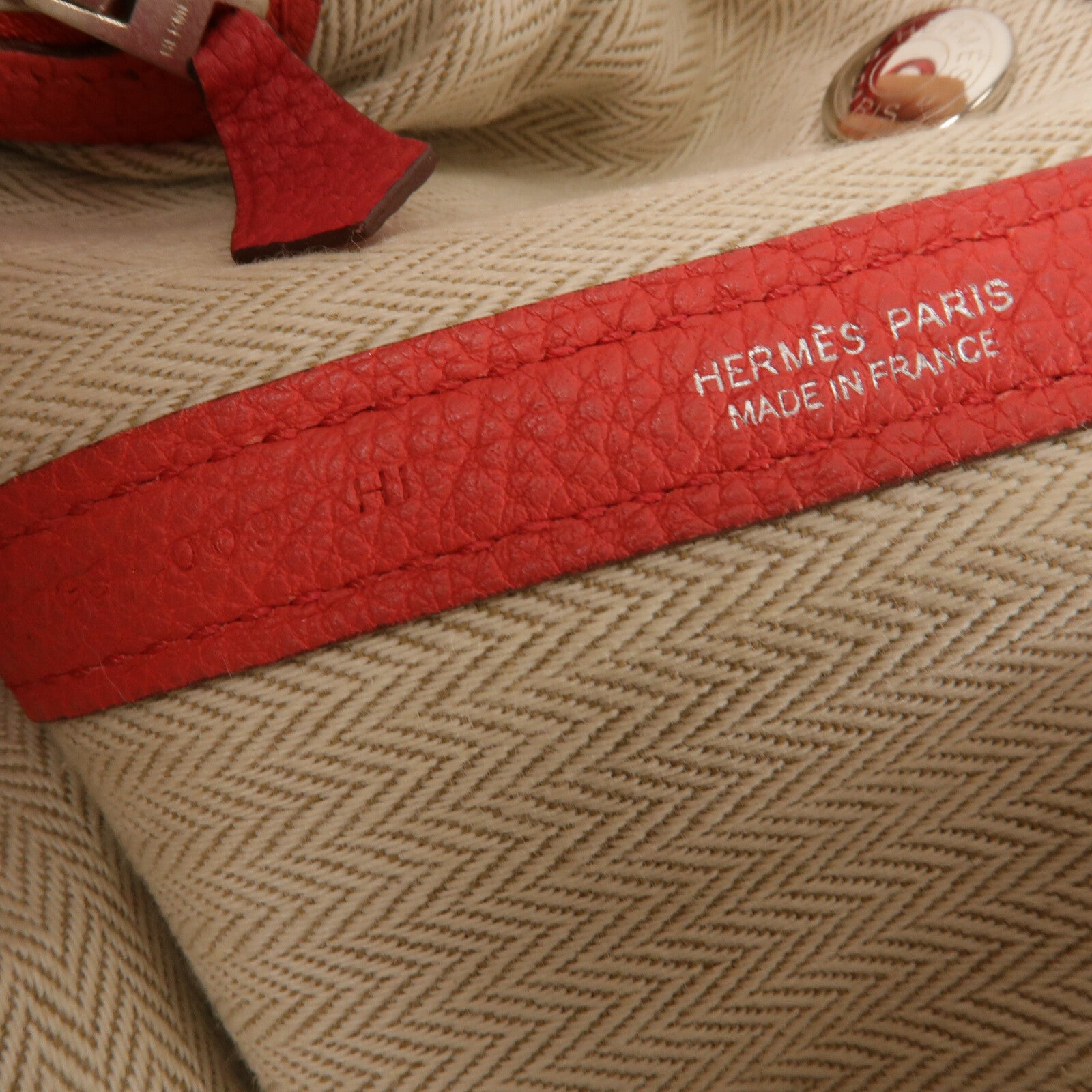HERMES Negonda皮革Garden Party TPM手挽袋Bougainvillier