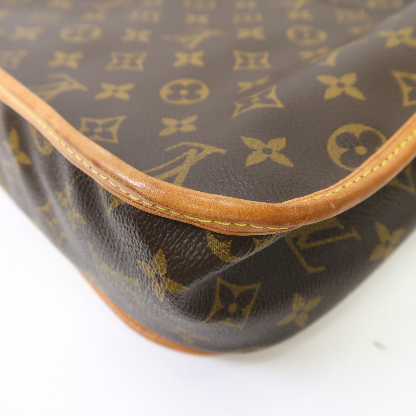LOUIS VUITTON Monogram Bosphore GM金扣肩背袋啡色