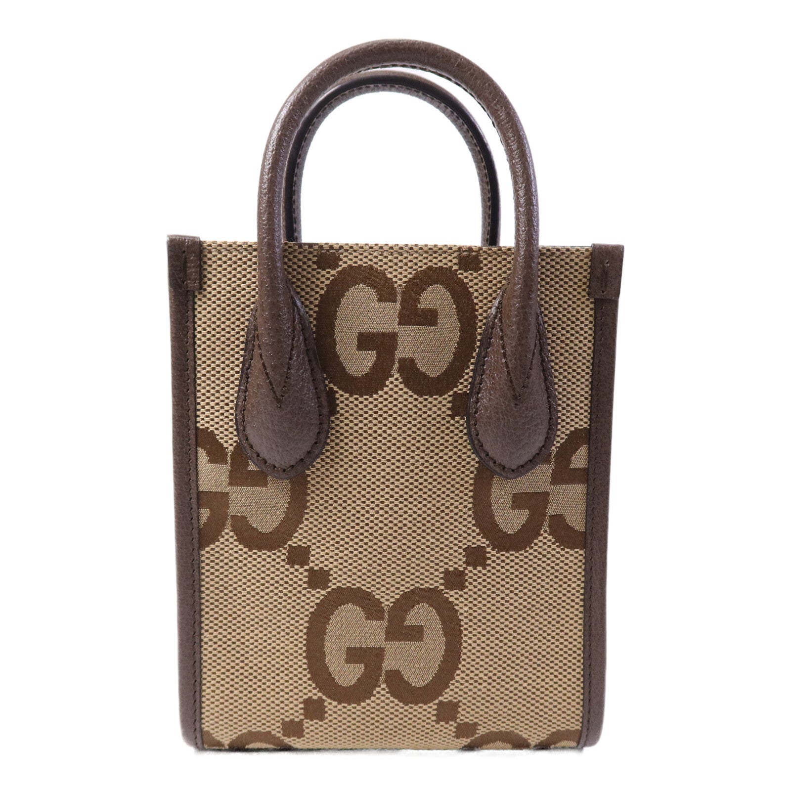 GUCCI 帆布Jumbo GG金扣手挽肩背兩用袋