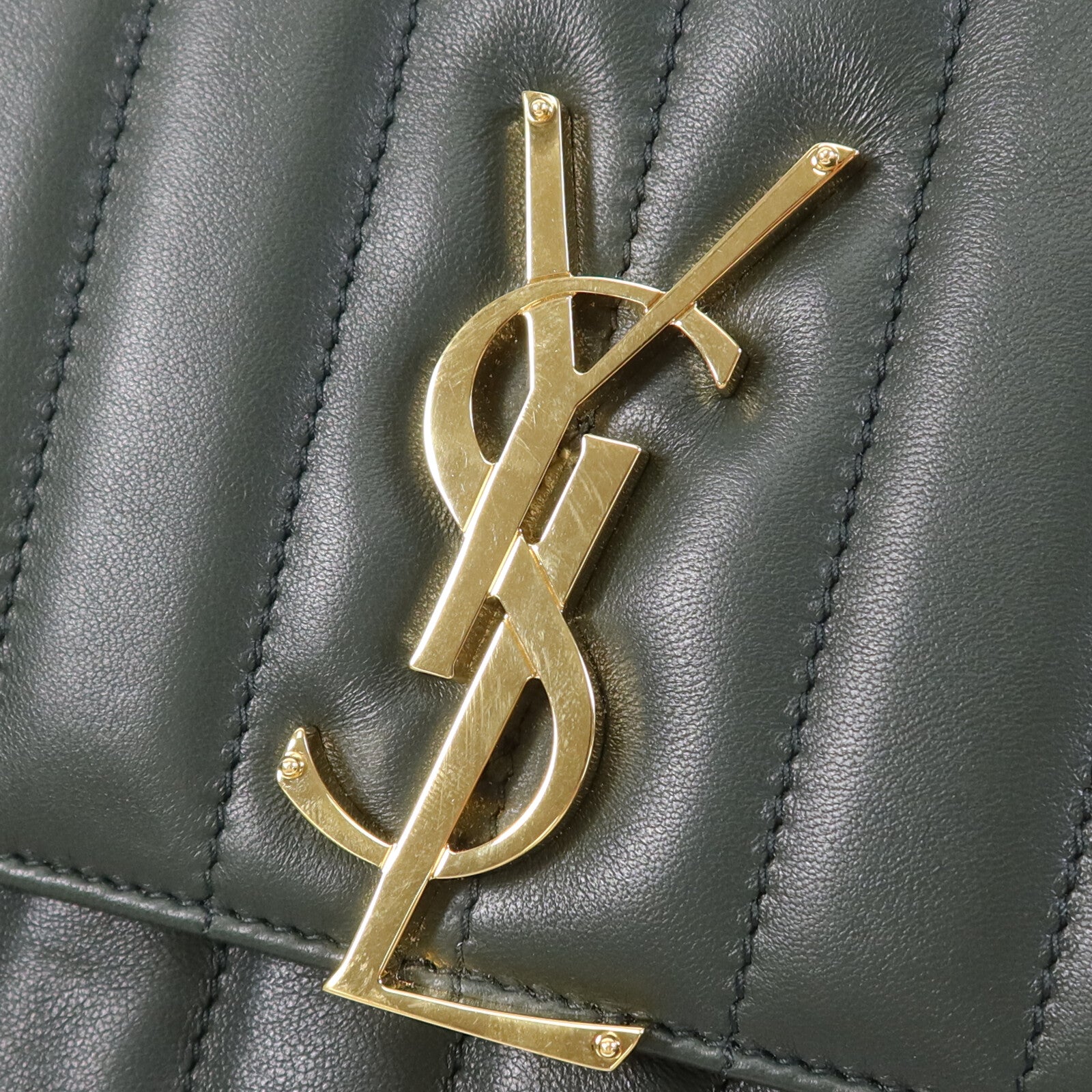 YVES SAINT LAURENT 羊皮皮革Vicky金扣鏈帶肩背袋